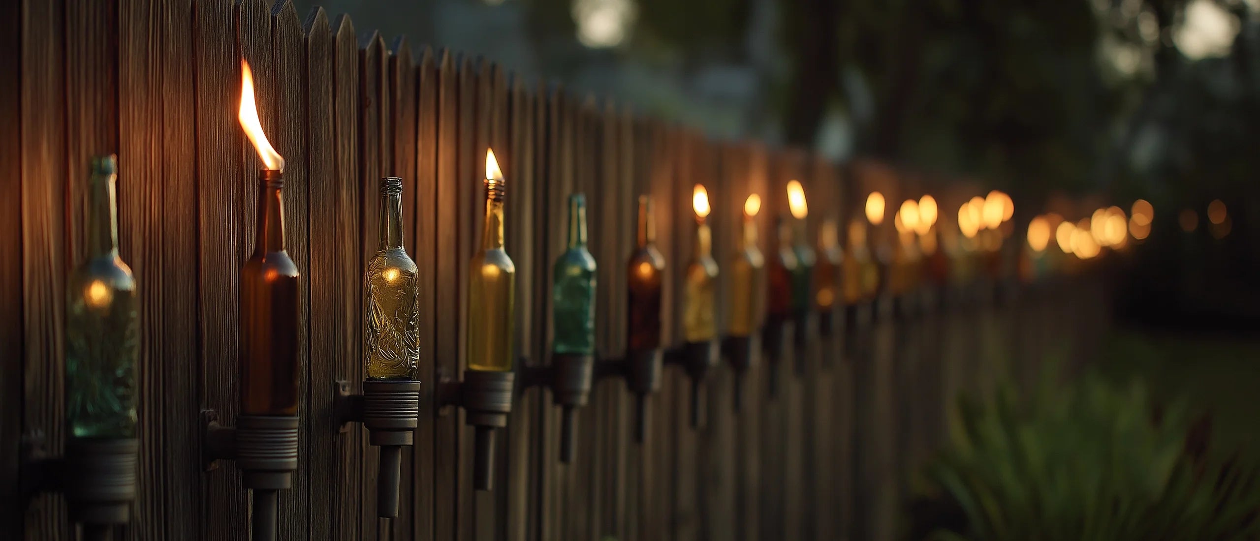 Repurposed Wine Bottle Tiki Torch - Complete Instructions