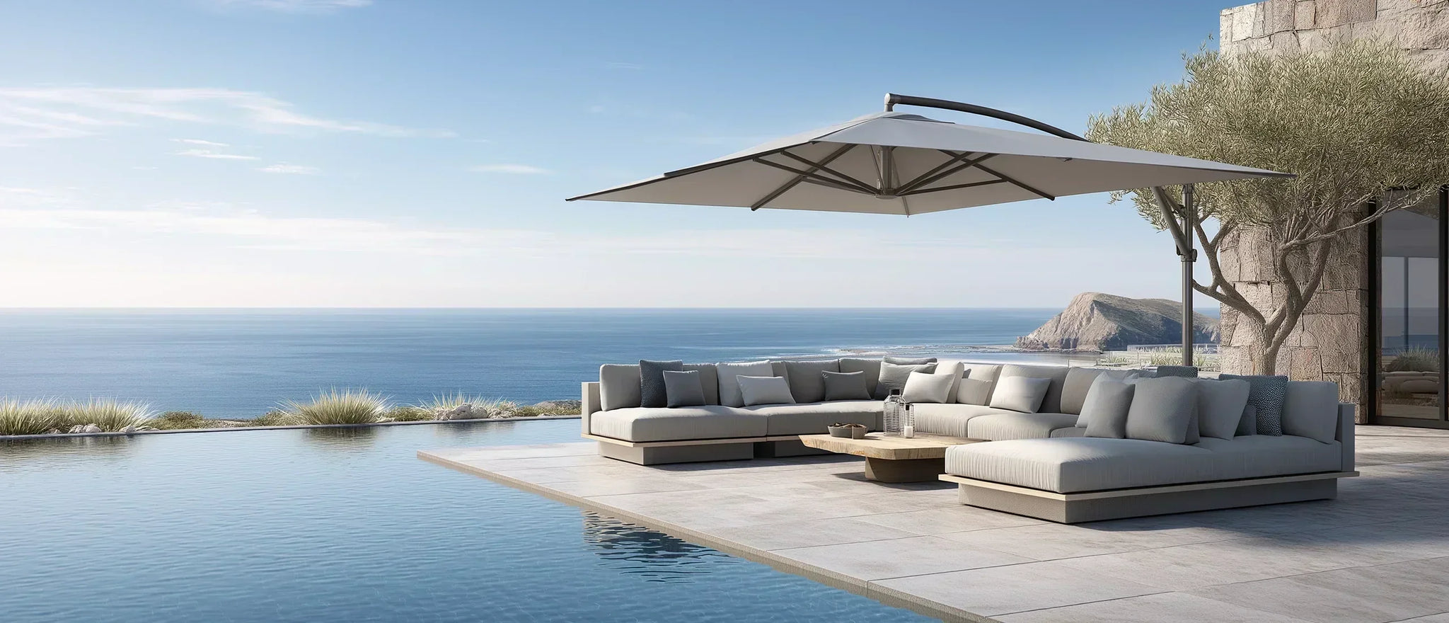 east end patio 8.2 ft gazebo umbrella pole size PURPLE LEAF Market 8' x 8' Square Tilt Gray 8 Ribs Outdoor Its innovative design ensures ease of use The Ultimate Patio Umbrella Buyers