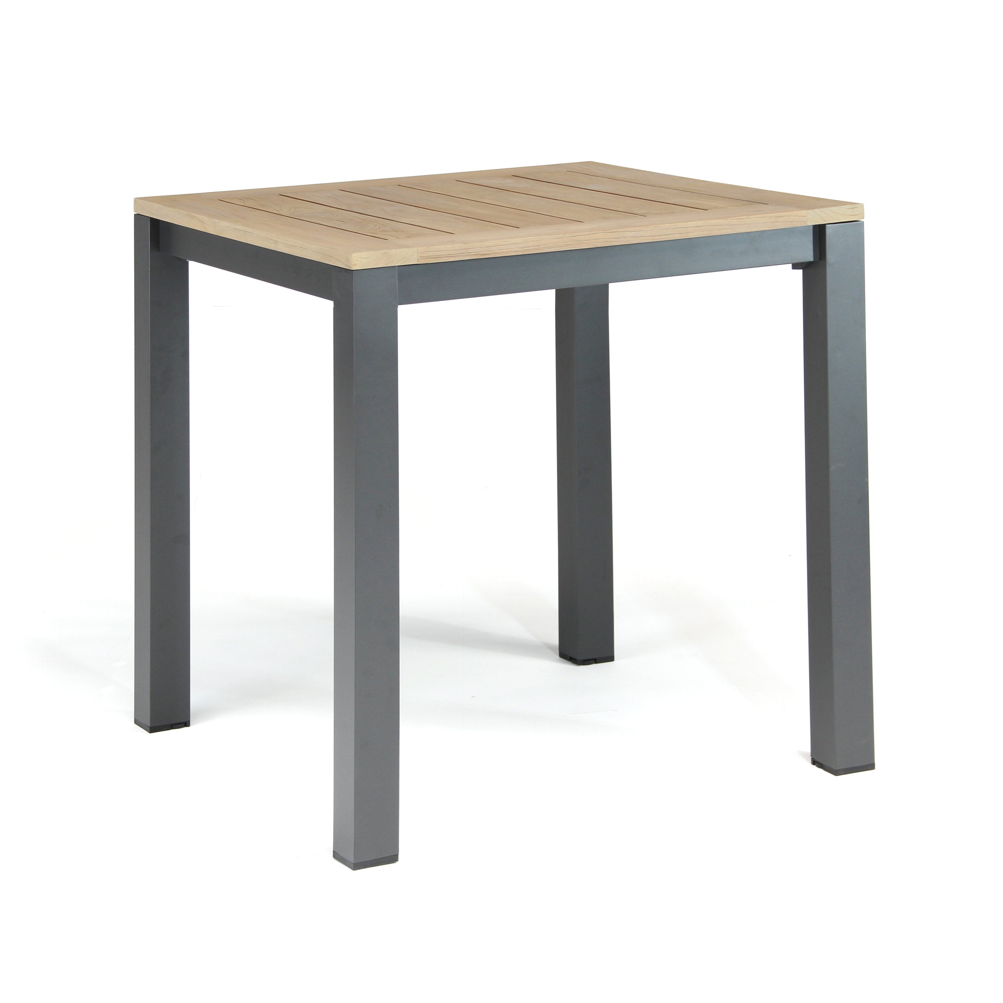 40-inch Elba Aluminum Bar Table With Teak Top