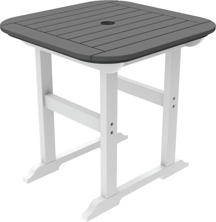 Seaside Casual Portsmouth 30" Square Bar Table with Umbrella Hole