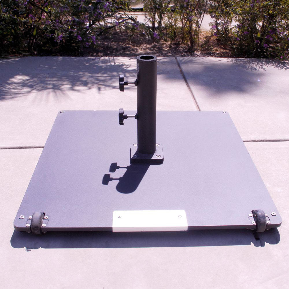 Galtech 95 lb Steel Plate Umbrella Base w/ Wheels (095SQ)