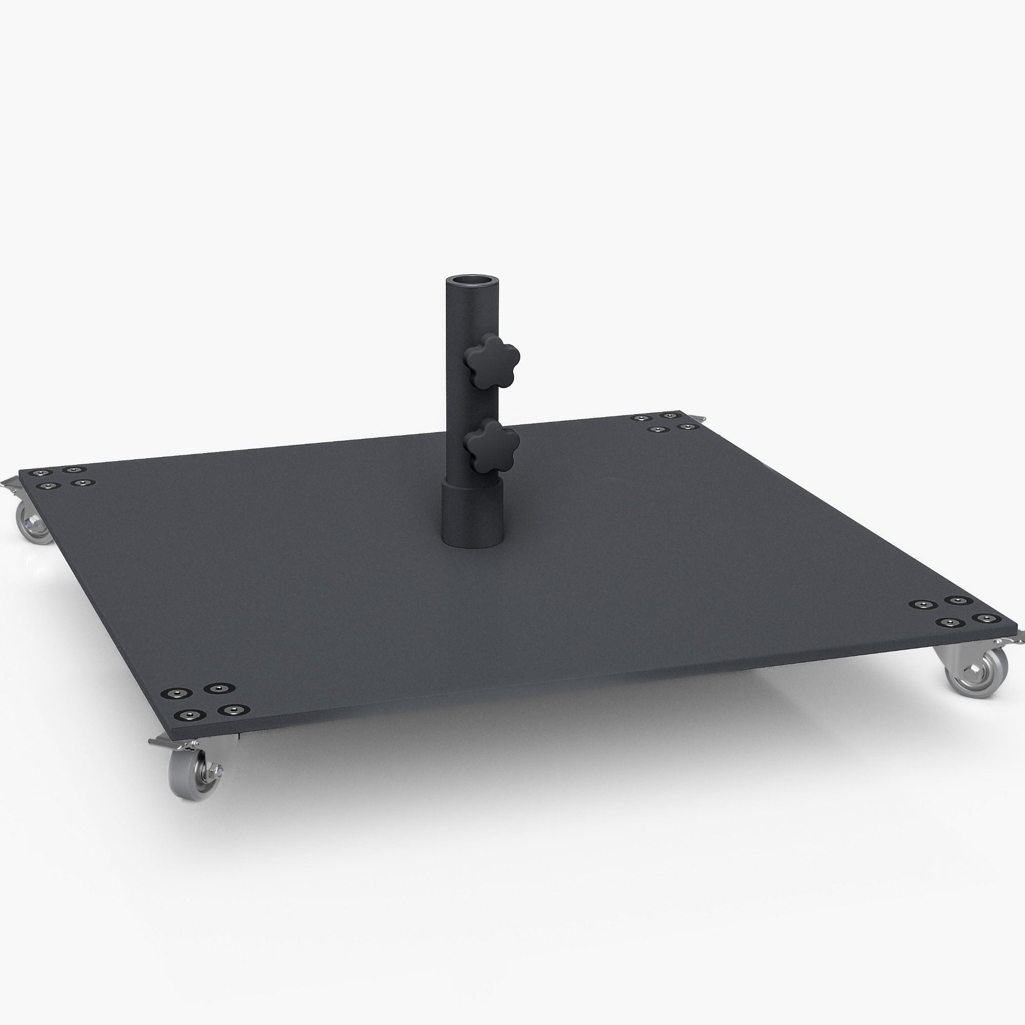 Steel Plate 100 lbs. Freestanding Umbrella Base w/ Wheels