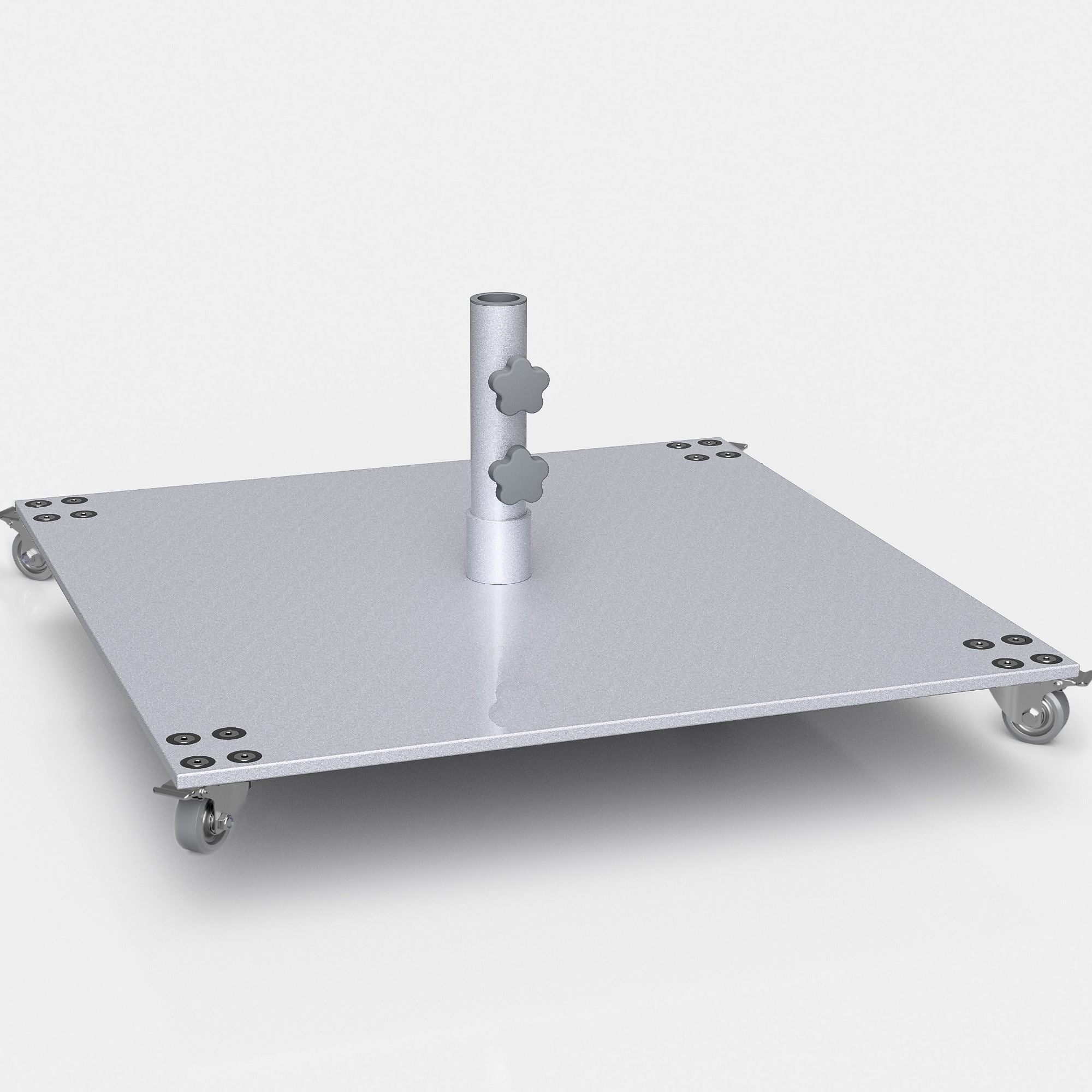 Steel Plate 100 lbs. Freestanding Umbrella Base w/ Wheels