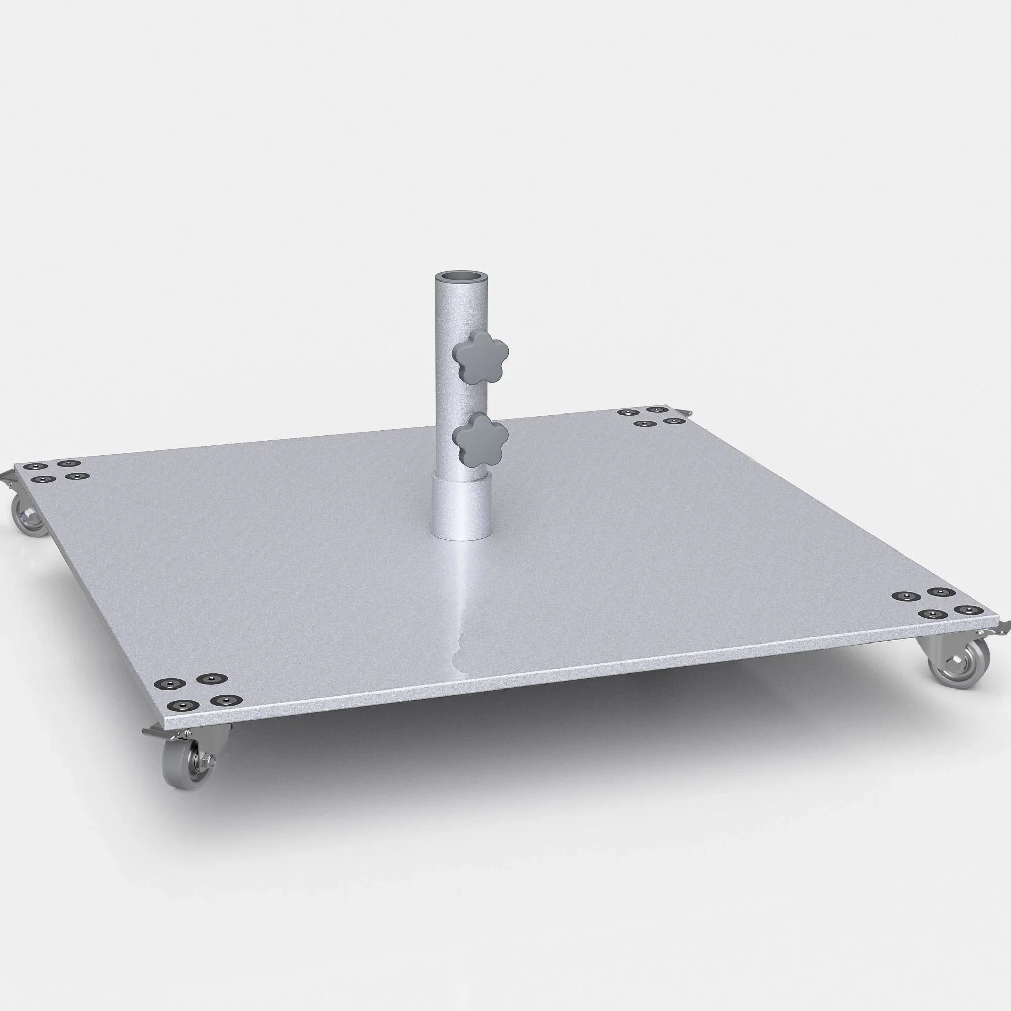 Steel Plate 100 lbs. Freestanding Umbrella Base w/ Wheels