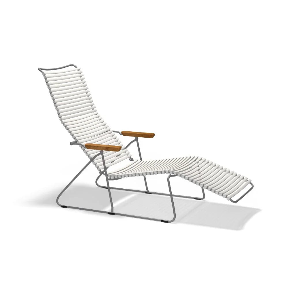 Click Sunlounger - Muted White