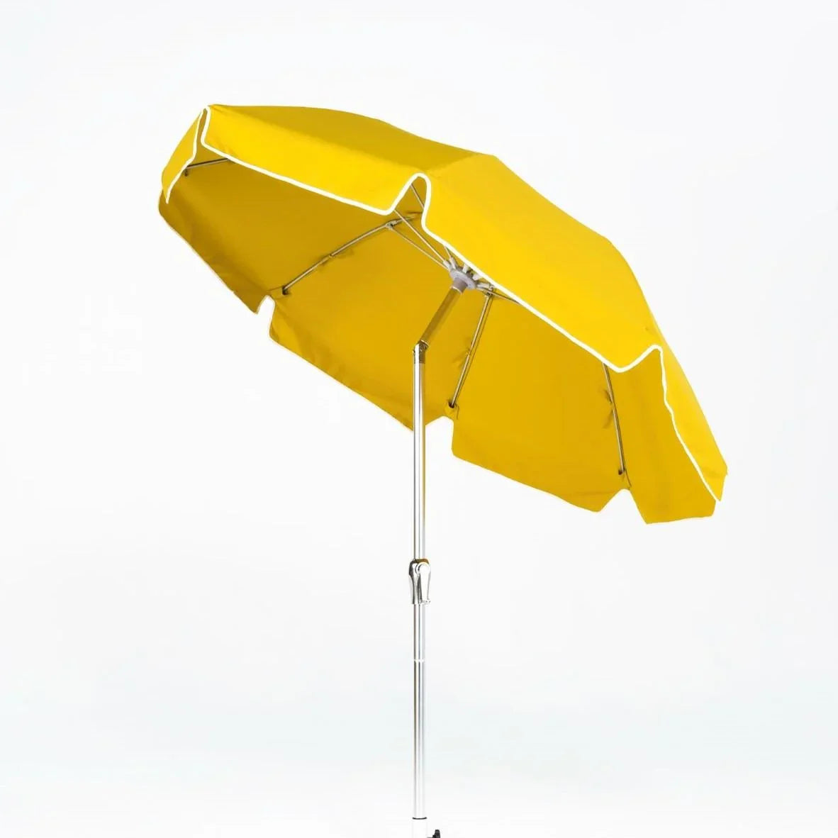 Catalina Aluminum 7.5' Crank Lift Button Tilt Patio Umbrella w/ Fiberglass Ribs