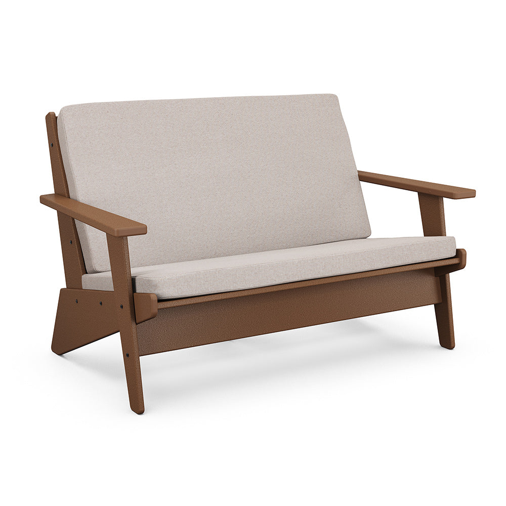 Riviera Modern Deep Seating Loveseat - Teak