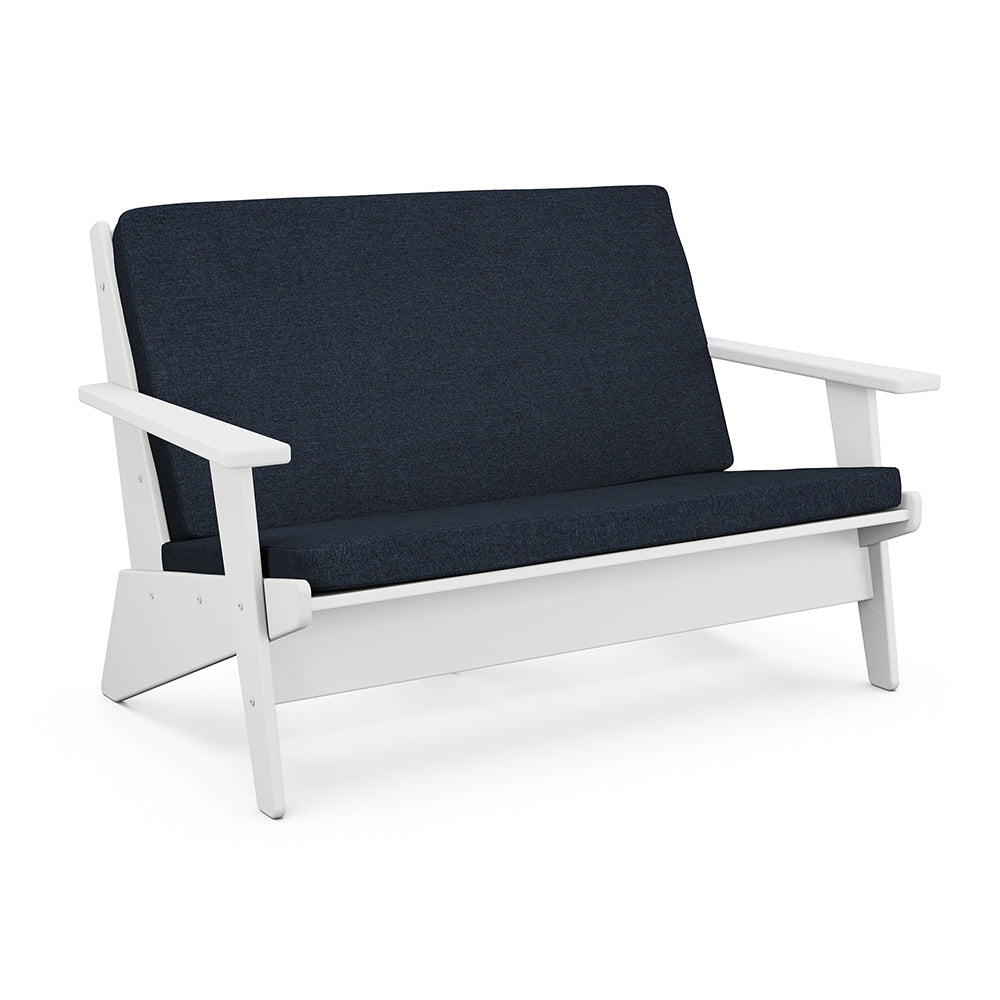Riviera Modern Deep Seating Loveseat - White