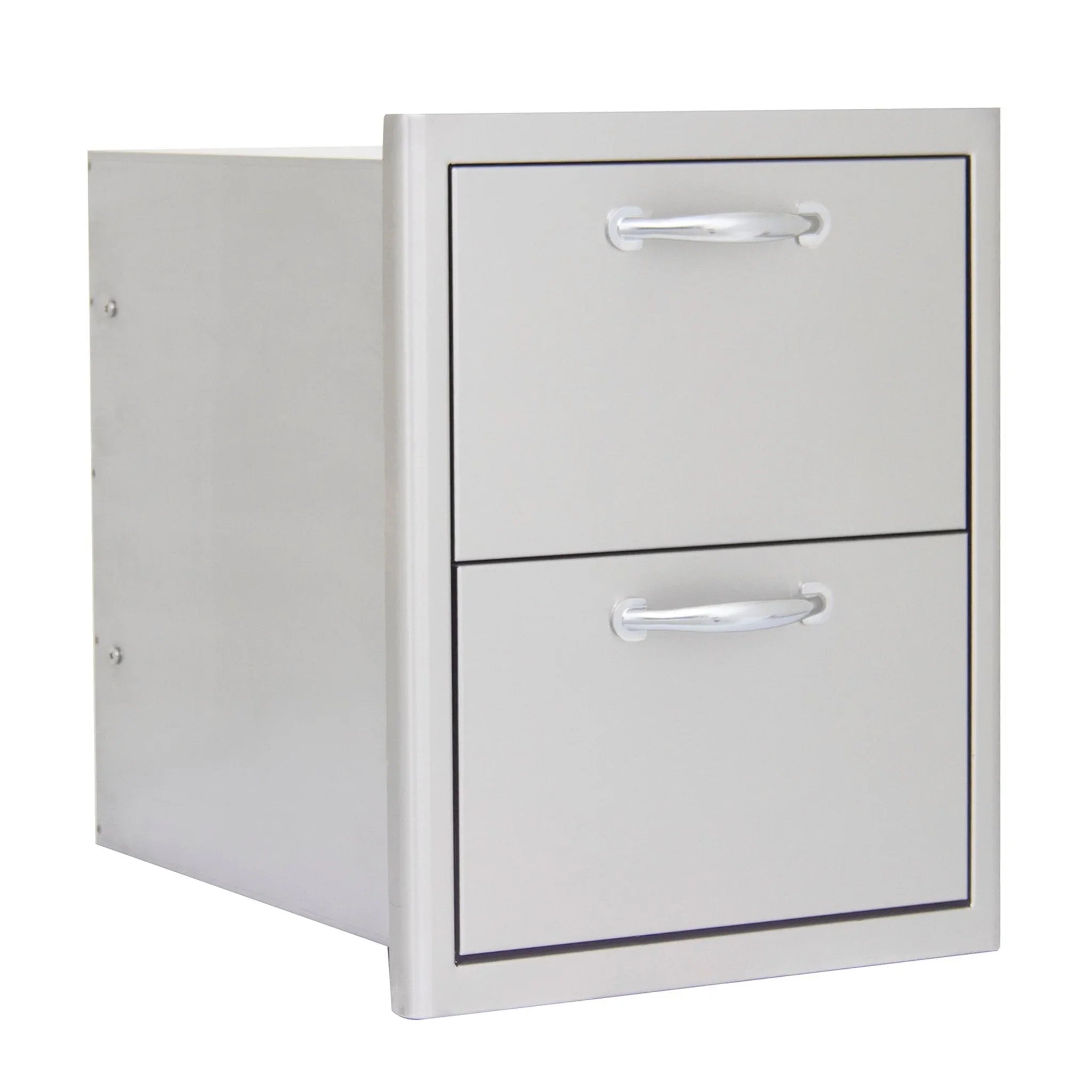 16" Stainless Steel Double Access Drawer