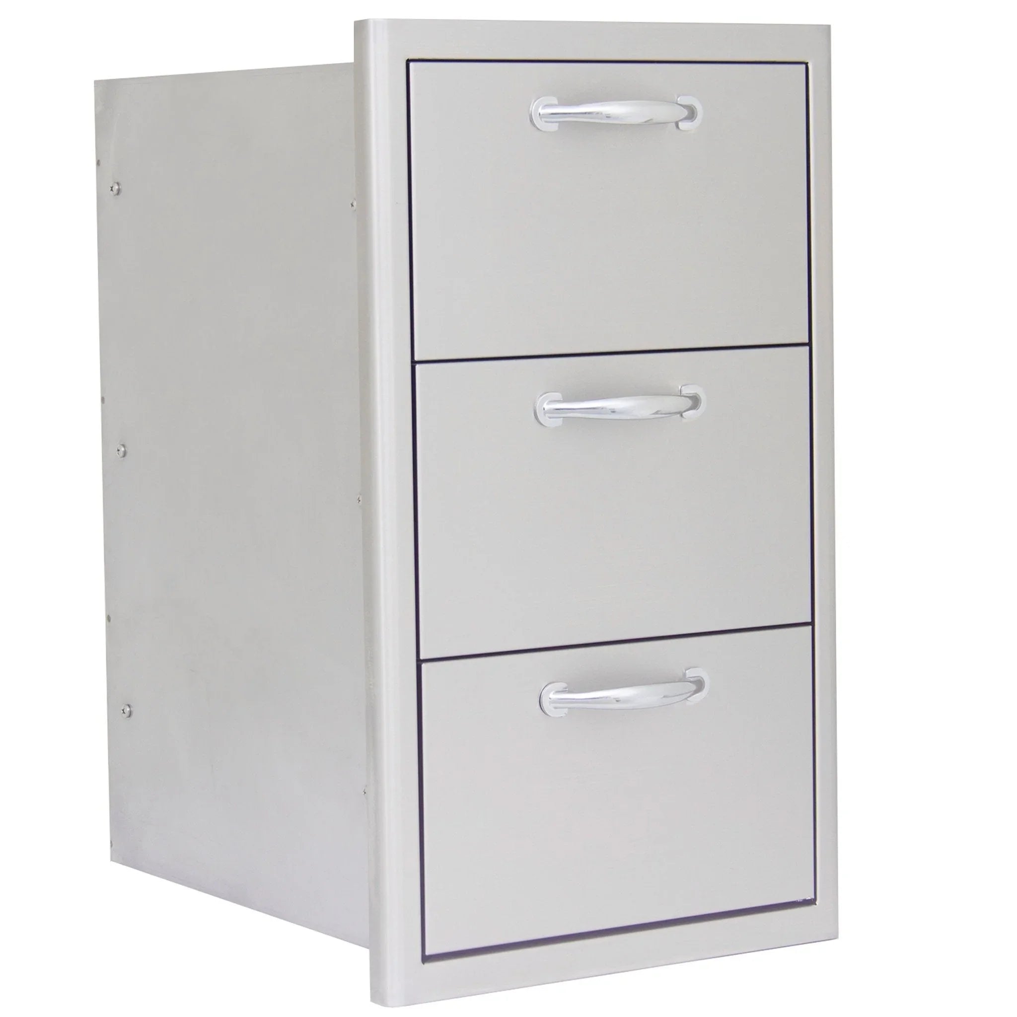 16" Stainless Steel Triple Access Drawer