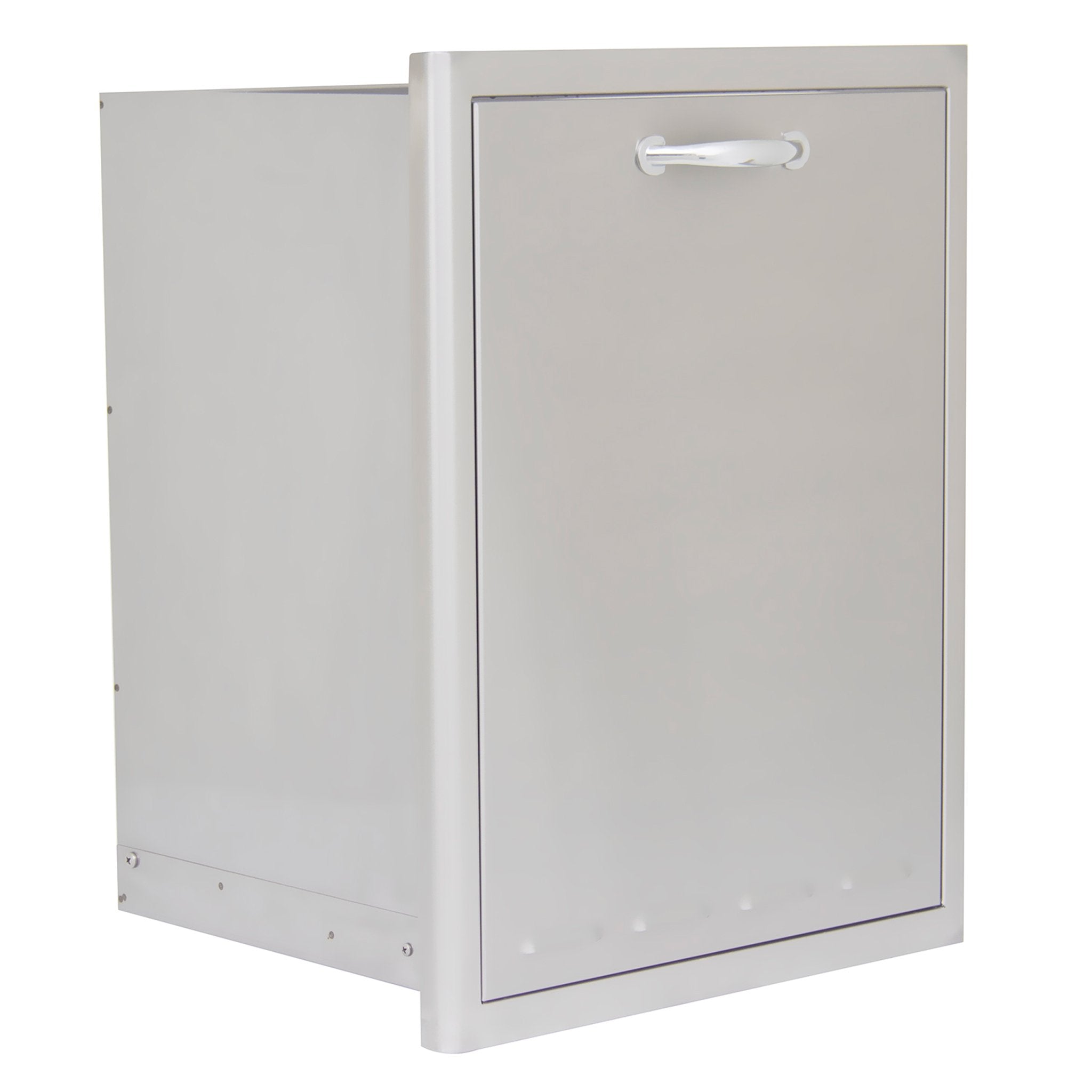 18" Stainless Steel Roll Out Trash and Propane Tank Storage Drawer