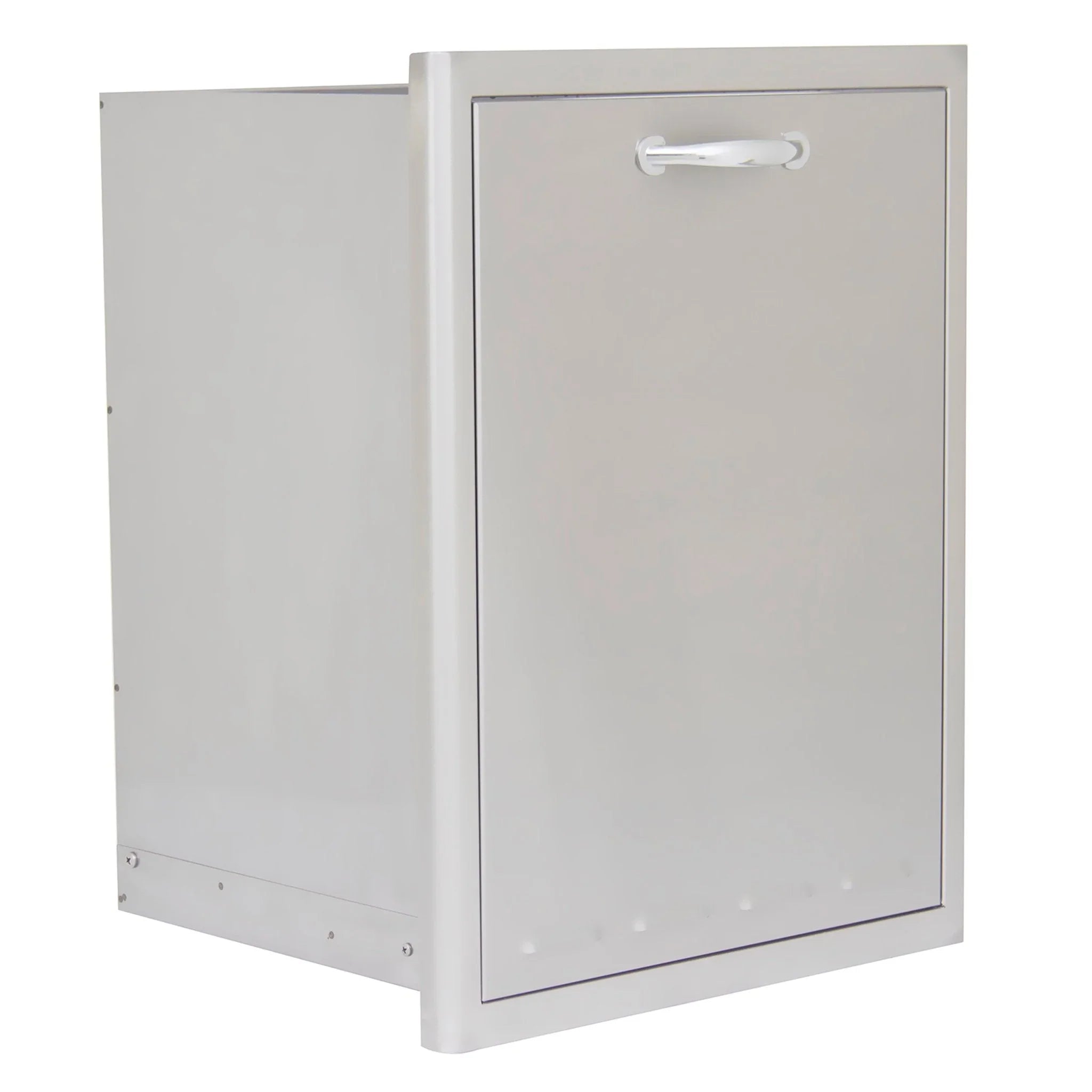 18" Stainless Steel Roll Out Trash and Propane Tank Storage Drawer