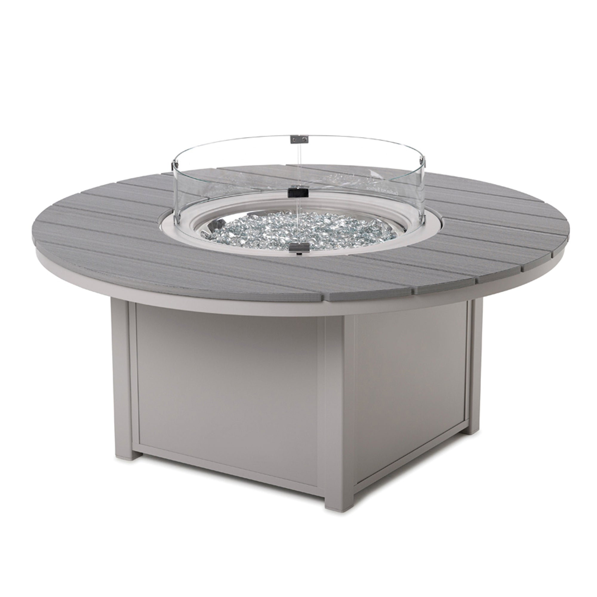 Telescope Casual 54 inch Round Rustic Top Fire Table