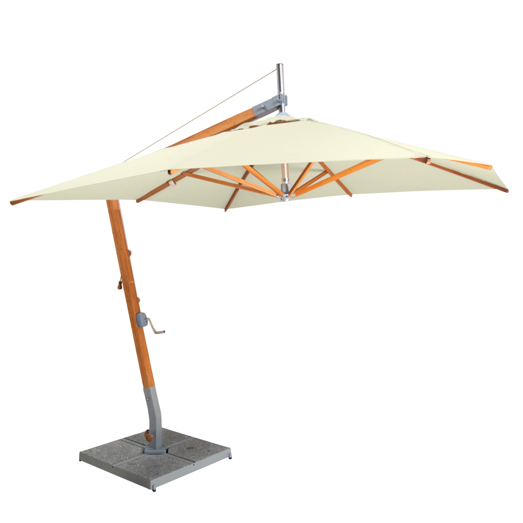 Sirocco 8.5' Square Bamboo Cantilever Umbrella