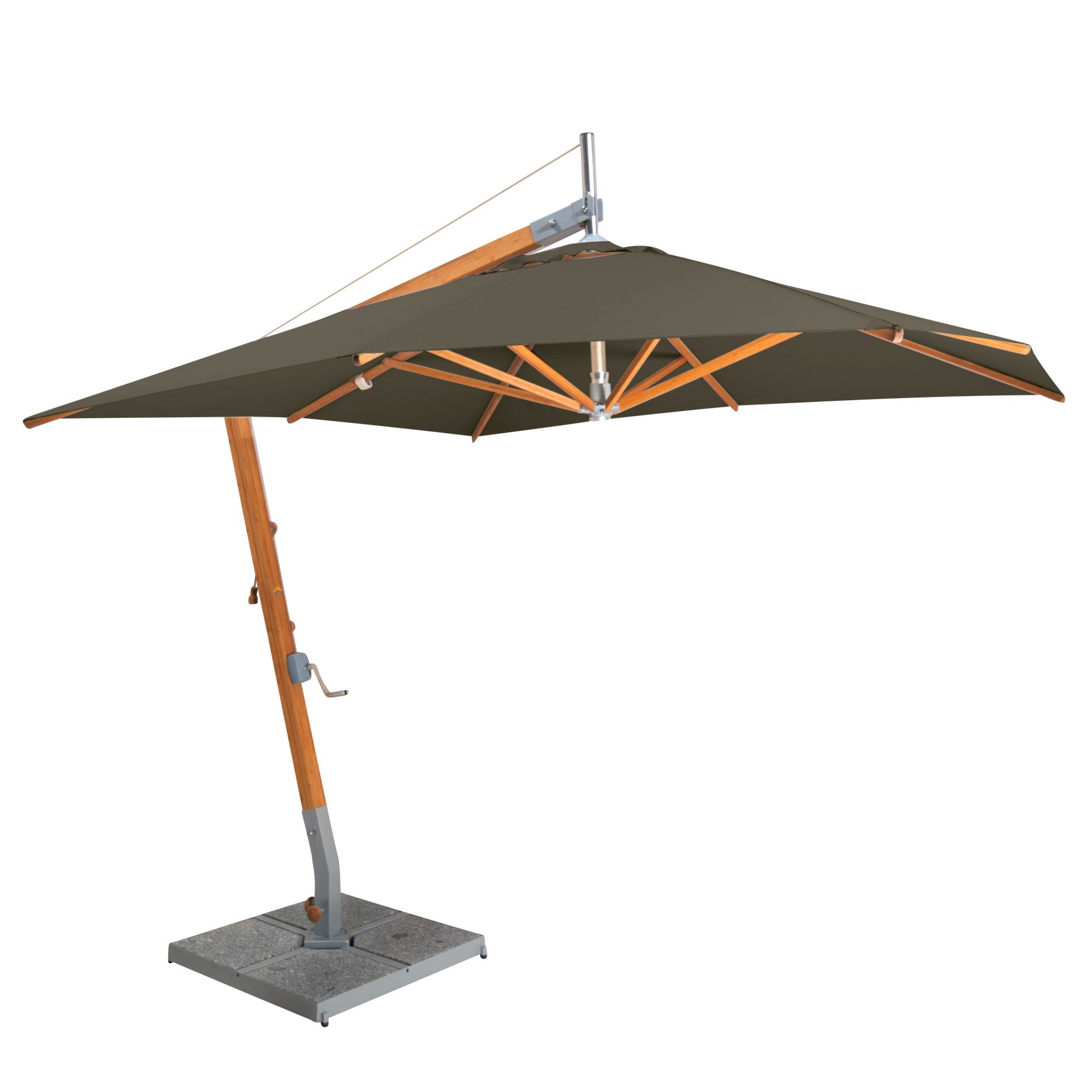 Sirocco 8.5' Square Bamboo Cantilever Umbrella