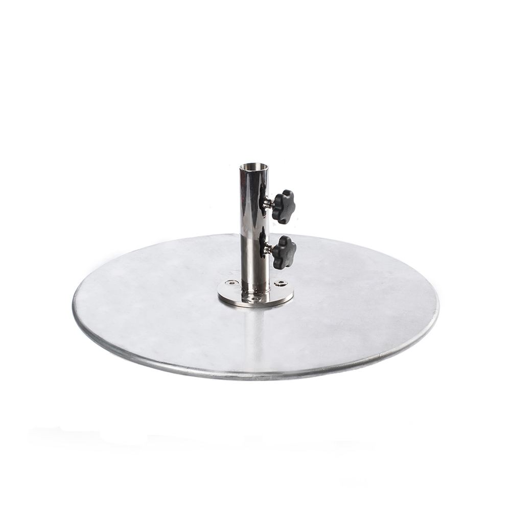 Galvanized Stackable 70 lb. Steel Plate Round Umbrella Base
