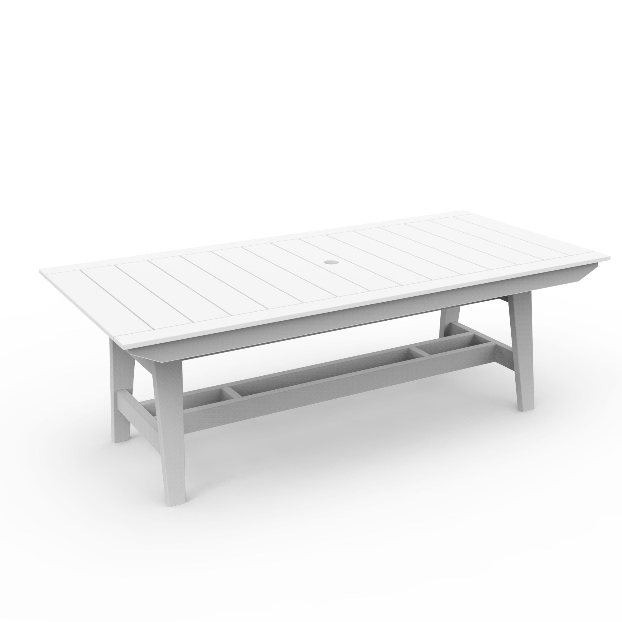 Seaside Casual MAD 40" x 85" Rectangular Dining Table with Umbrella Hole
