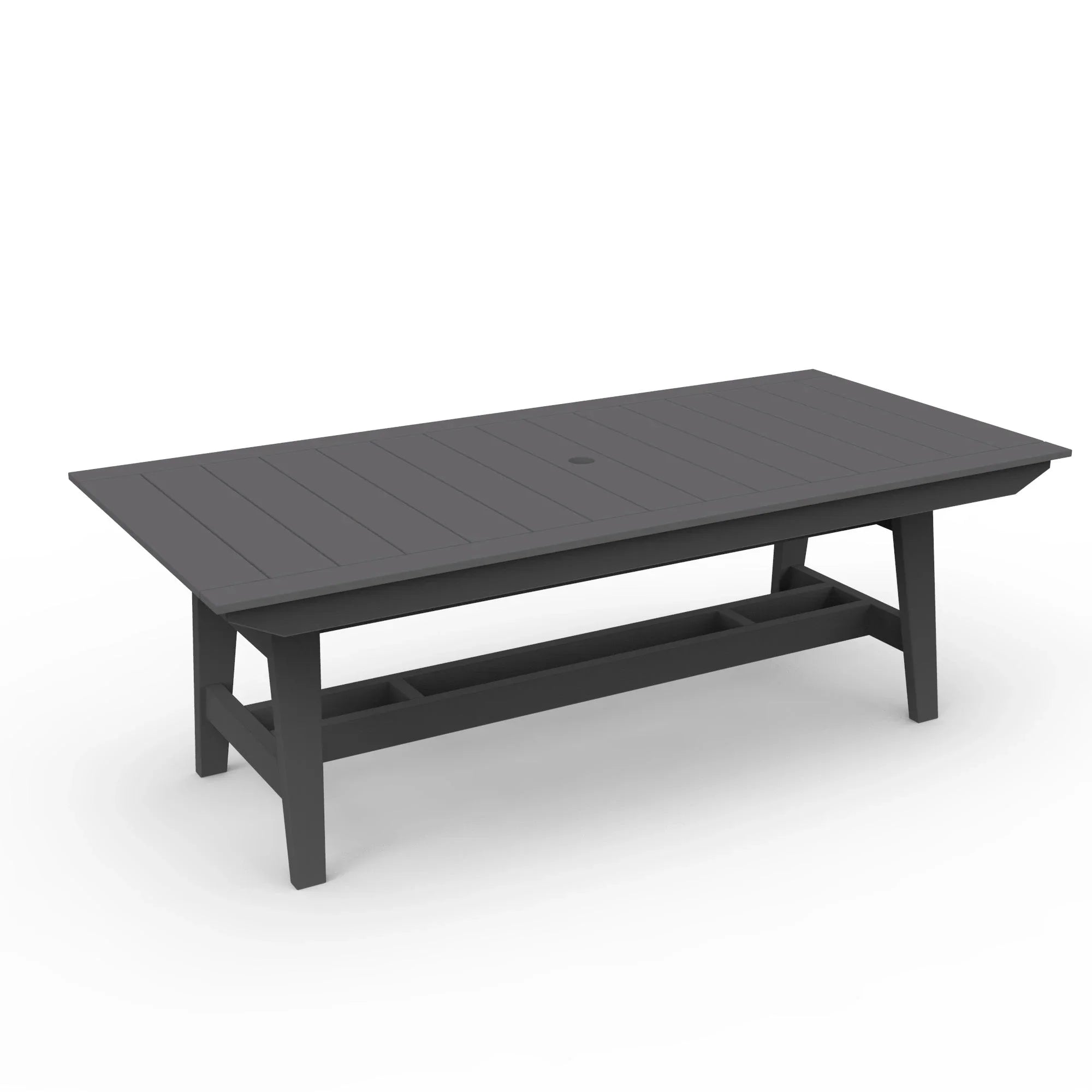 Seaside Casual MAD 40" x 85" Rectangular Dining Table with Umbrella Hole