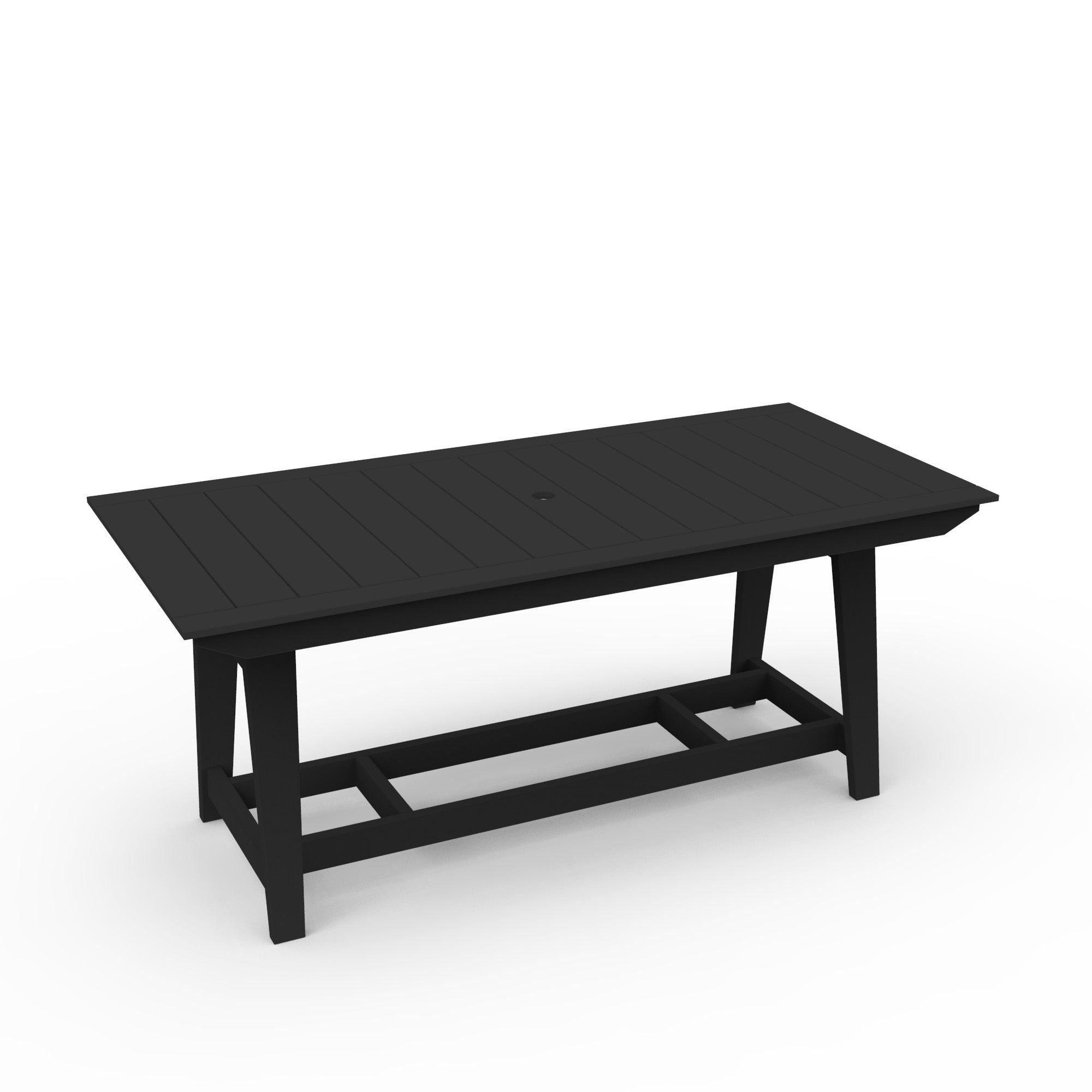 Seaside Casual MAD 40" x 85" Rectangular Balcony Table with Umbrella Hole