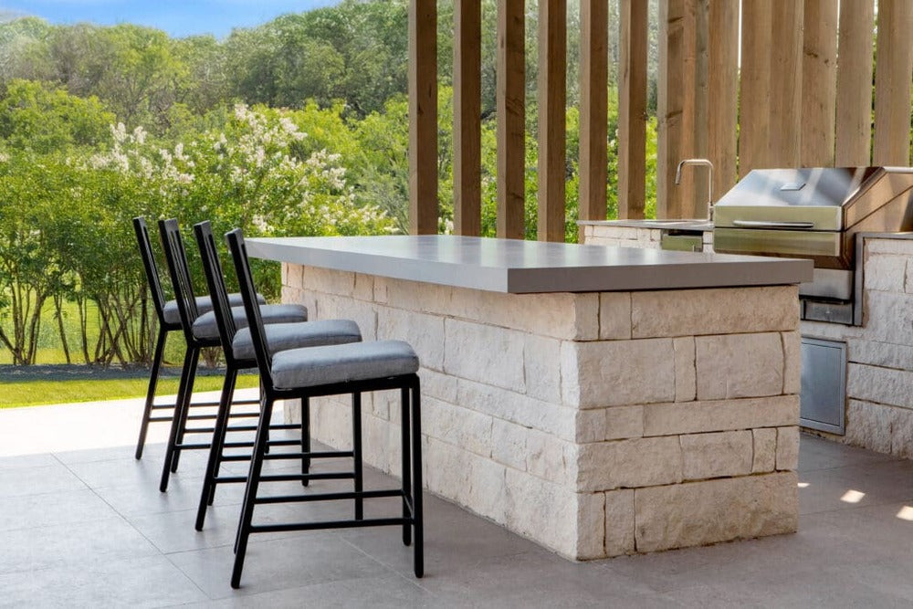 Aris Cushioned Armless Bar Stool