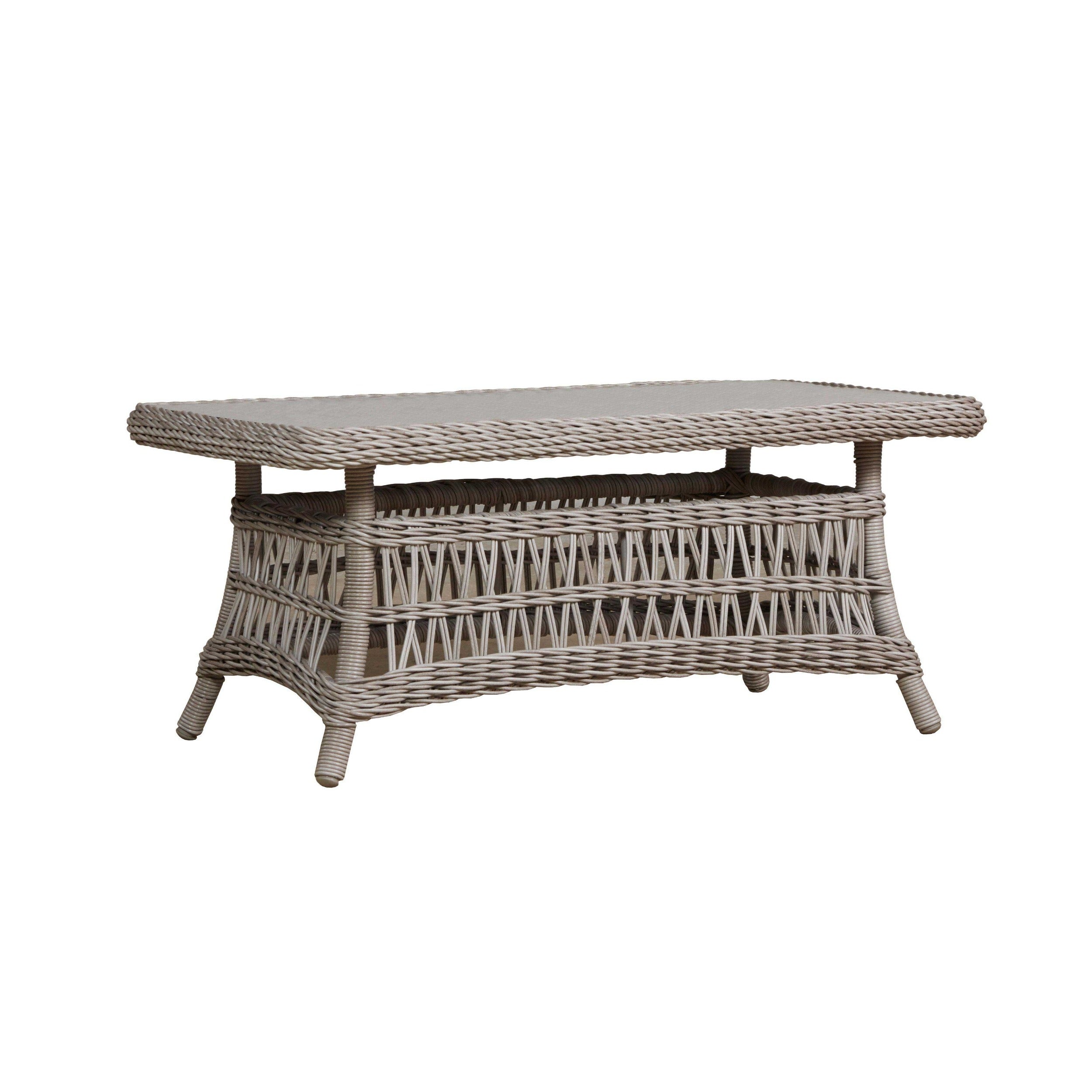 Lloyd Flanders Mackinac Rectangular Woven Top Cocktail Table