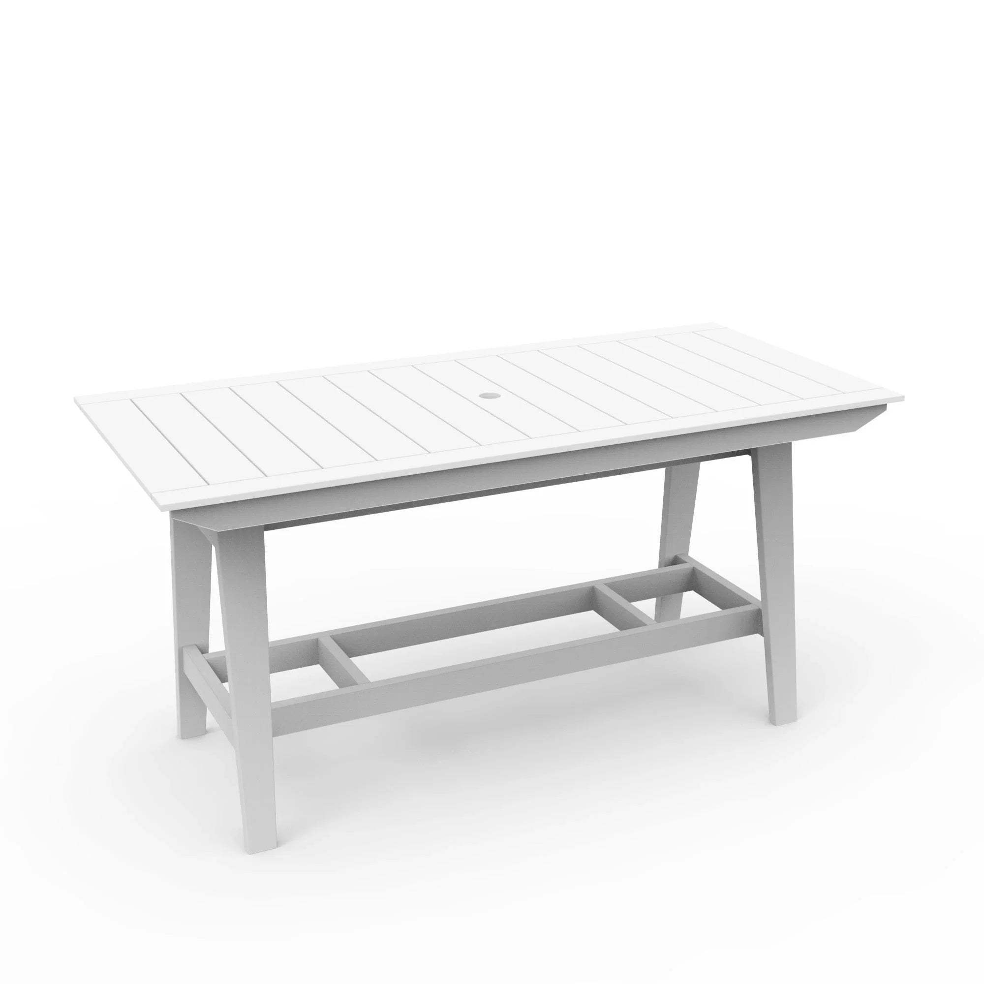 Seaside Casual MAD 40" x 85" Rectangular Bar Table with Umbrella Hole