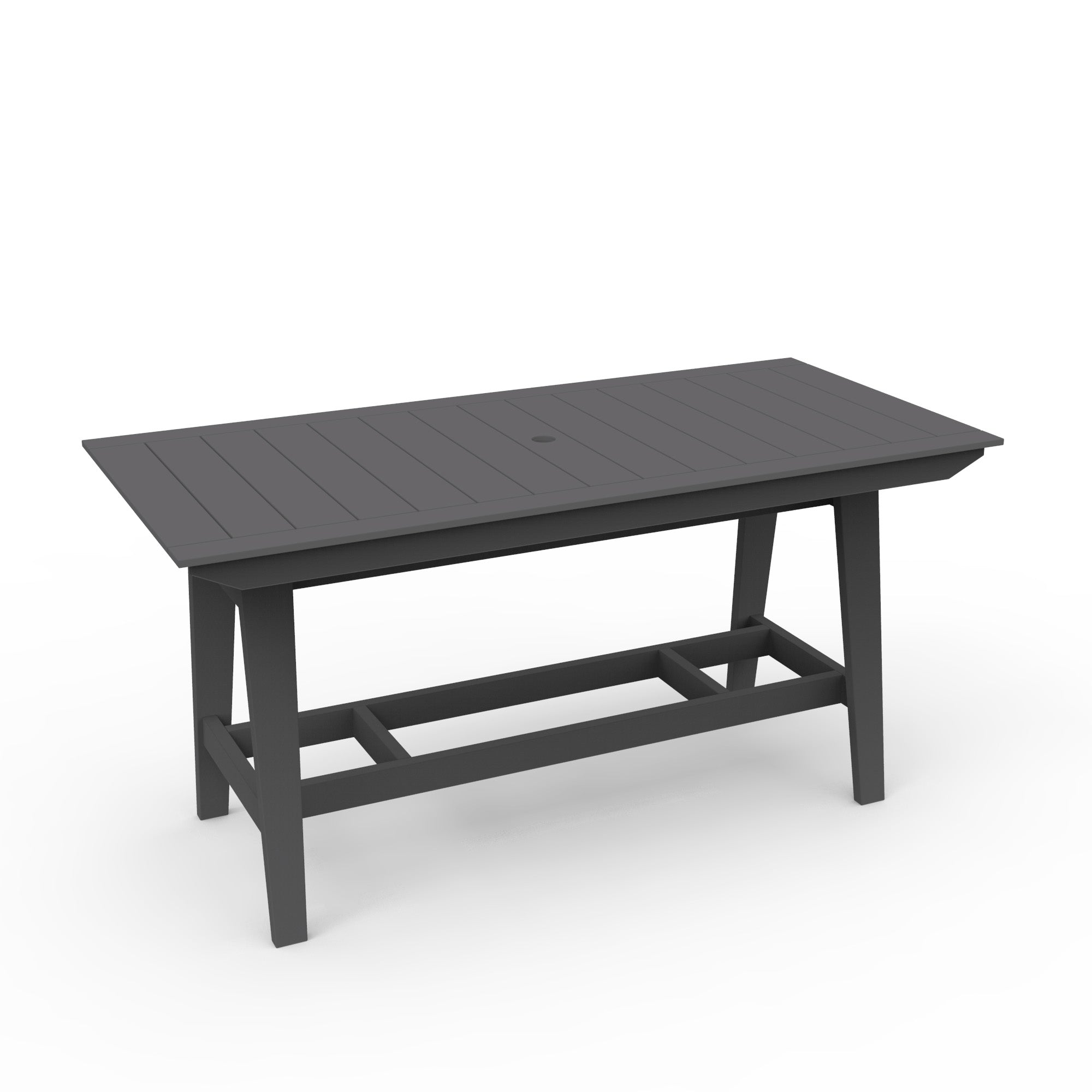 Seaside Casual MAD 40" x 85" Rectangular Bar Table with Umbrella Hole