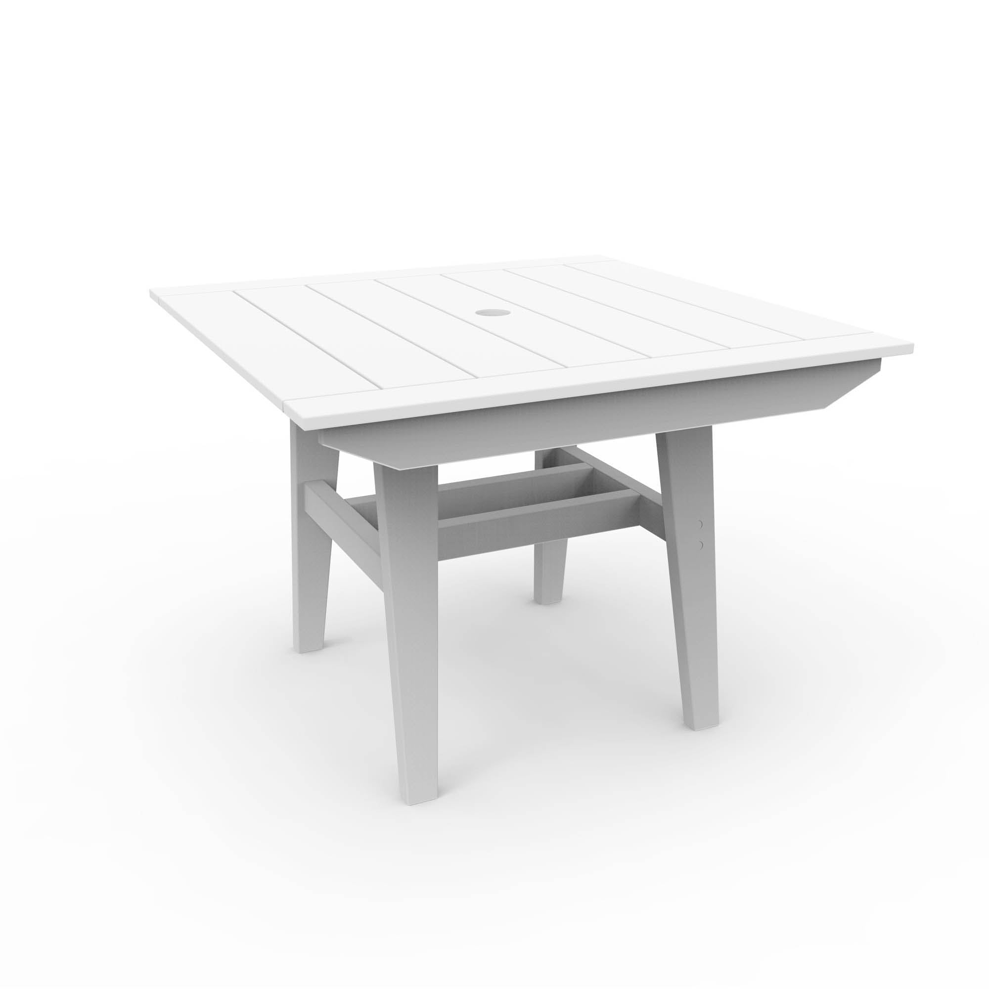 Seaside Casual MAD 40" x 40" Square Dining Table with Umbrella Hole