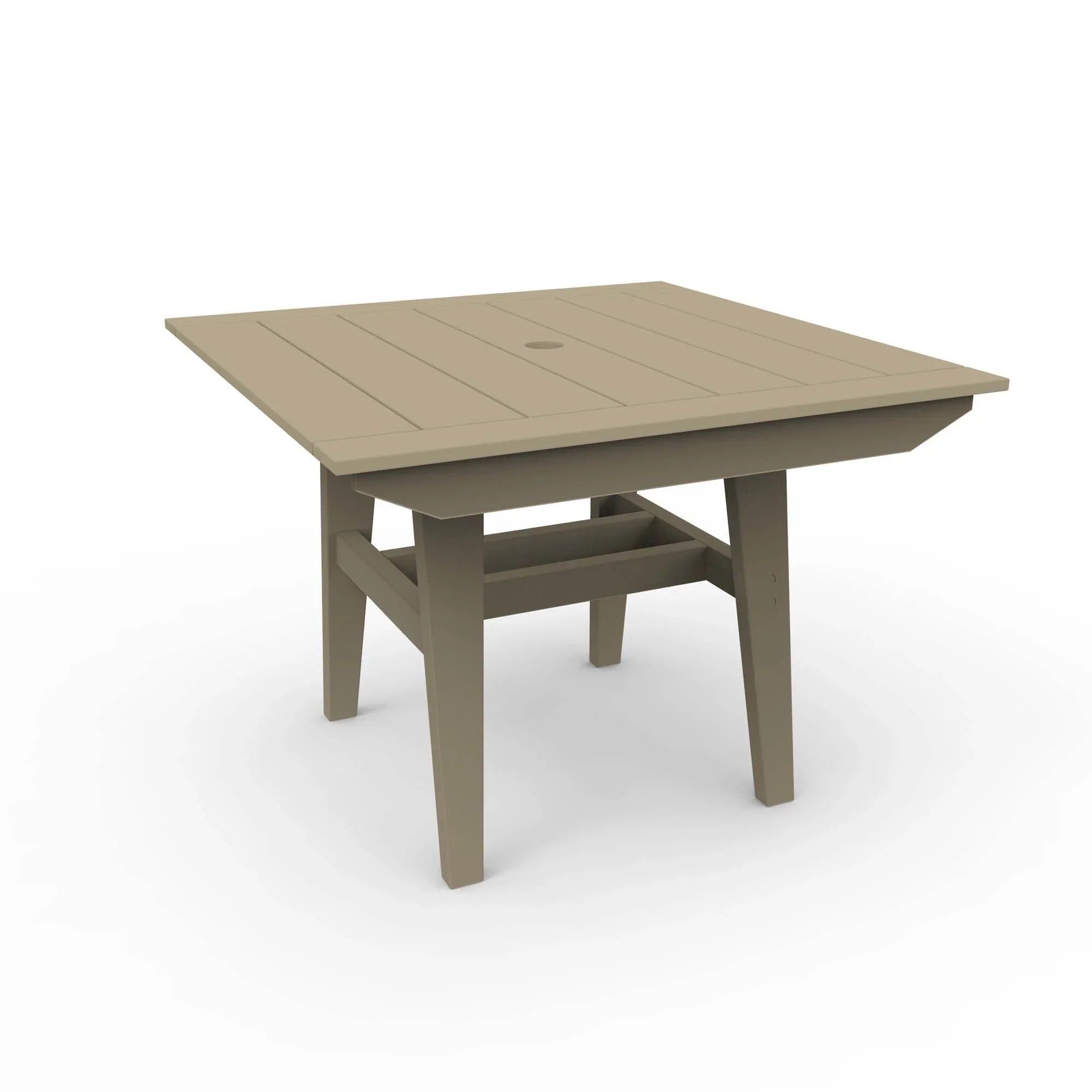 Seaside Casual MAD 40" x 40" Square Dining Table with Umbrella Hole