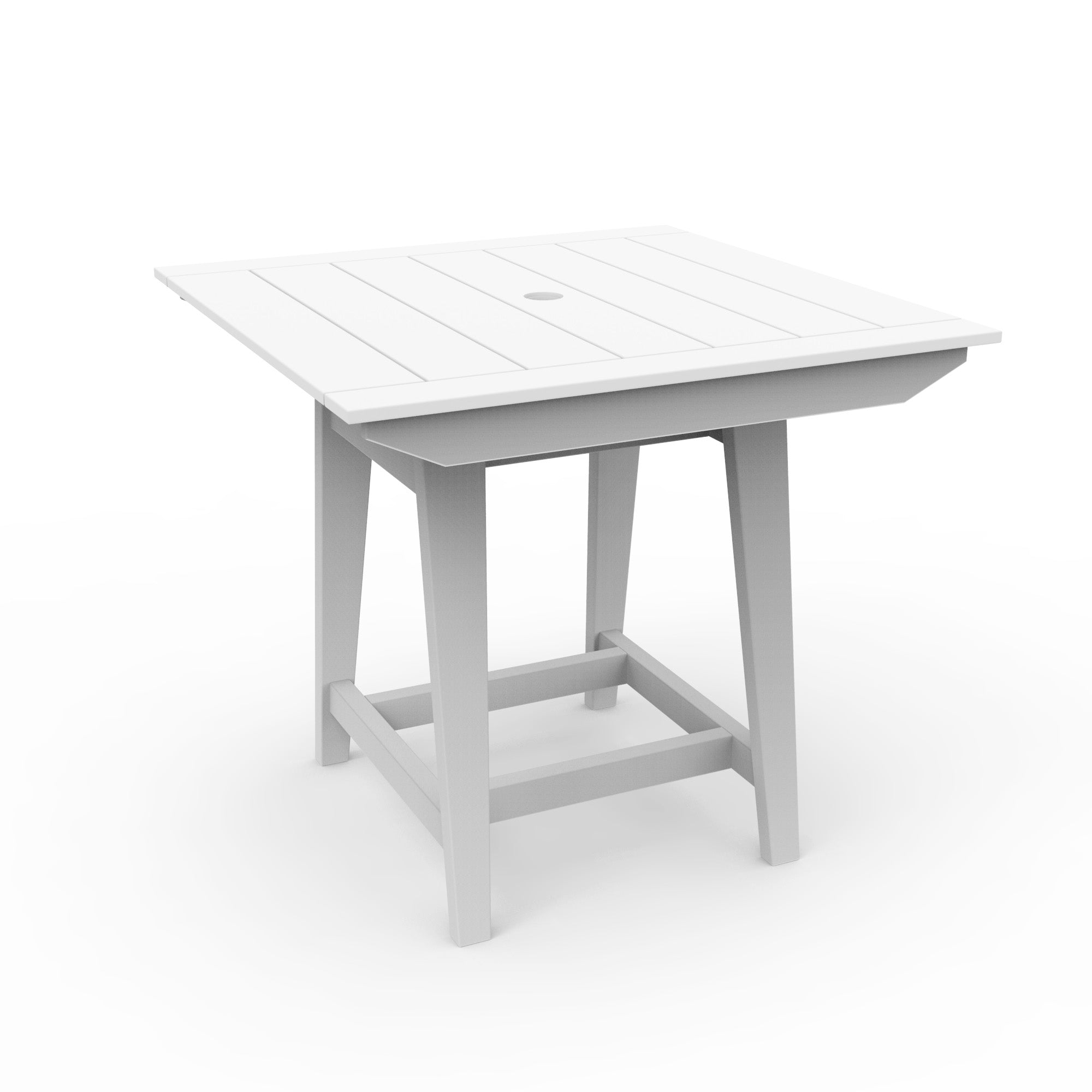 Seaside Casual MAD 40" x 40" Square Balcony Table with Umbrella Hole