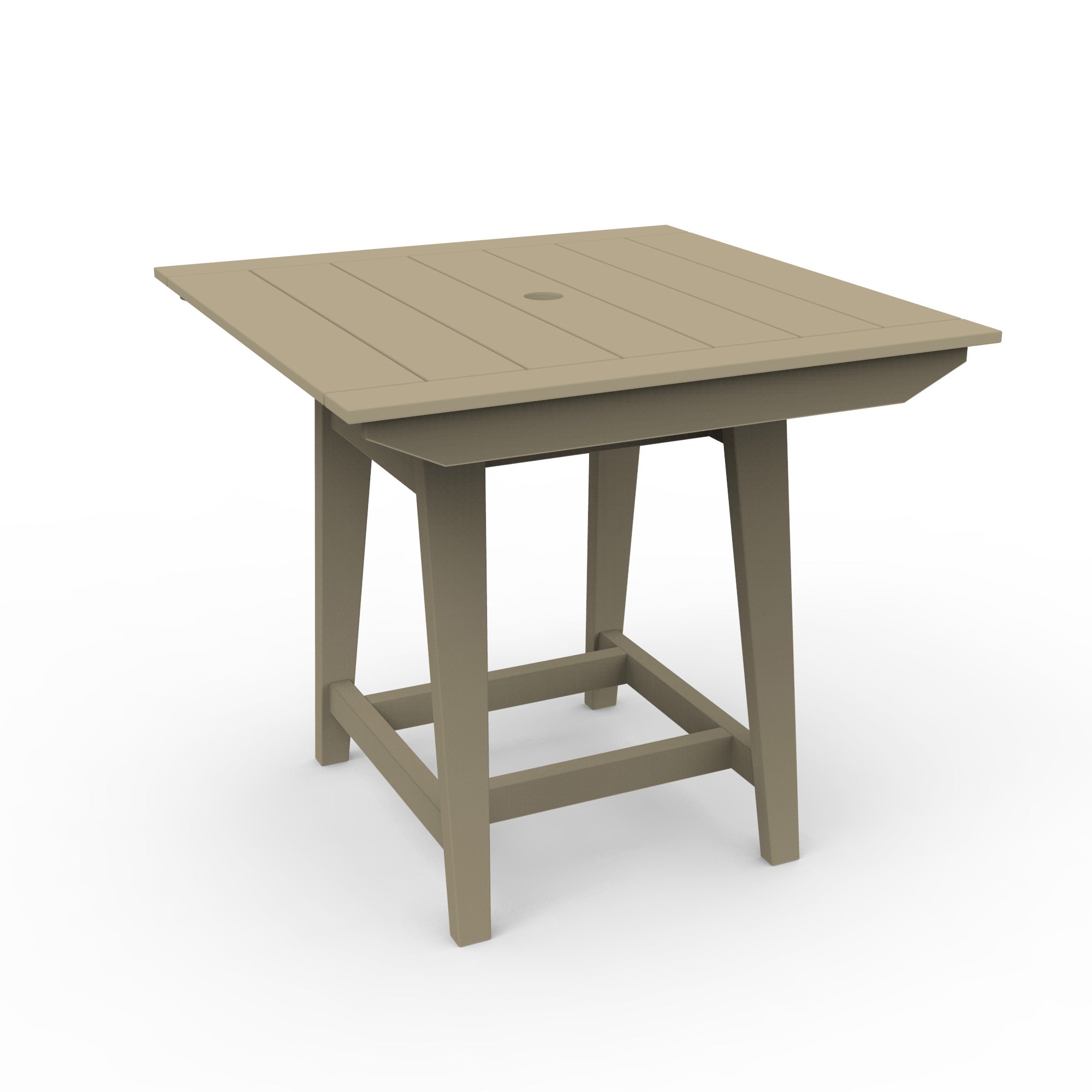 Seaside Casual MAD 40" x 40" Square Balcony Table with Umbrella Hole