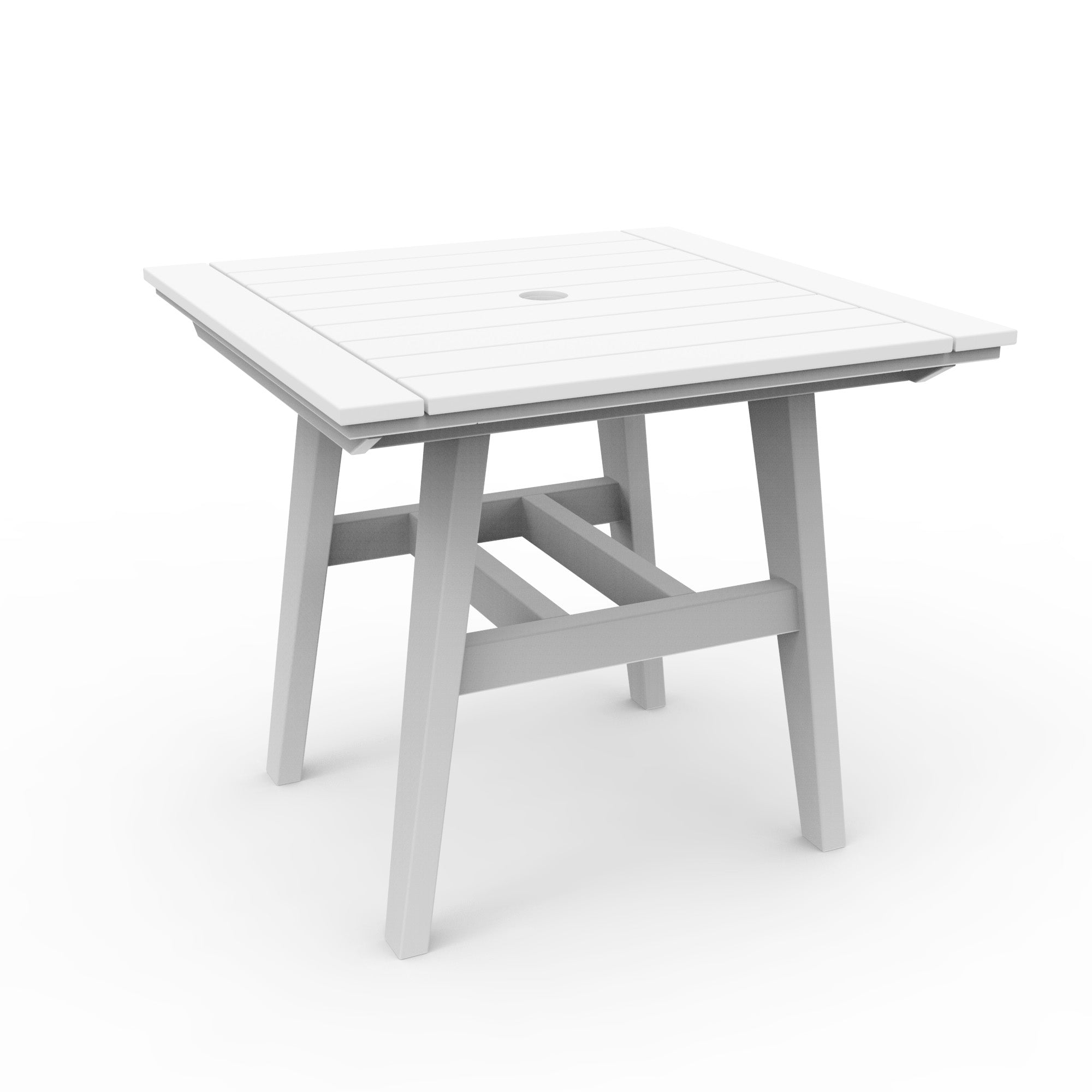 Seaside Casual MAD 33" x 33" Square Dining Table with Umbrella Hole