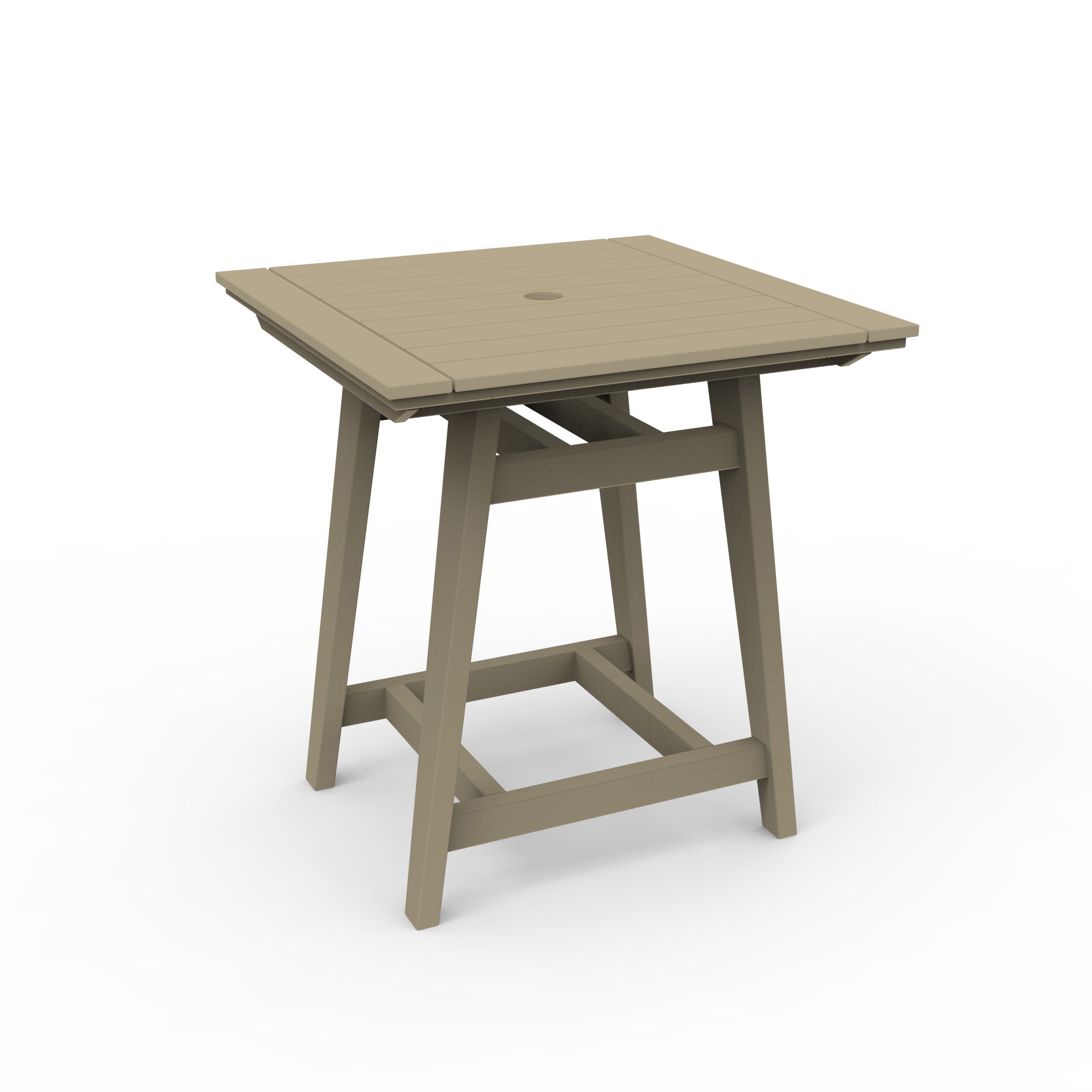 Seaside Casual MAD 33" x 33" Square Balcony Table with Umbrella Hole