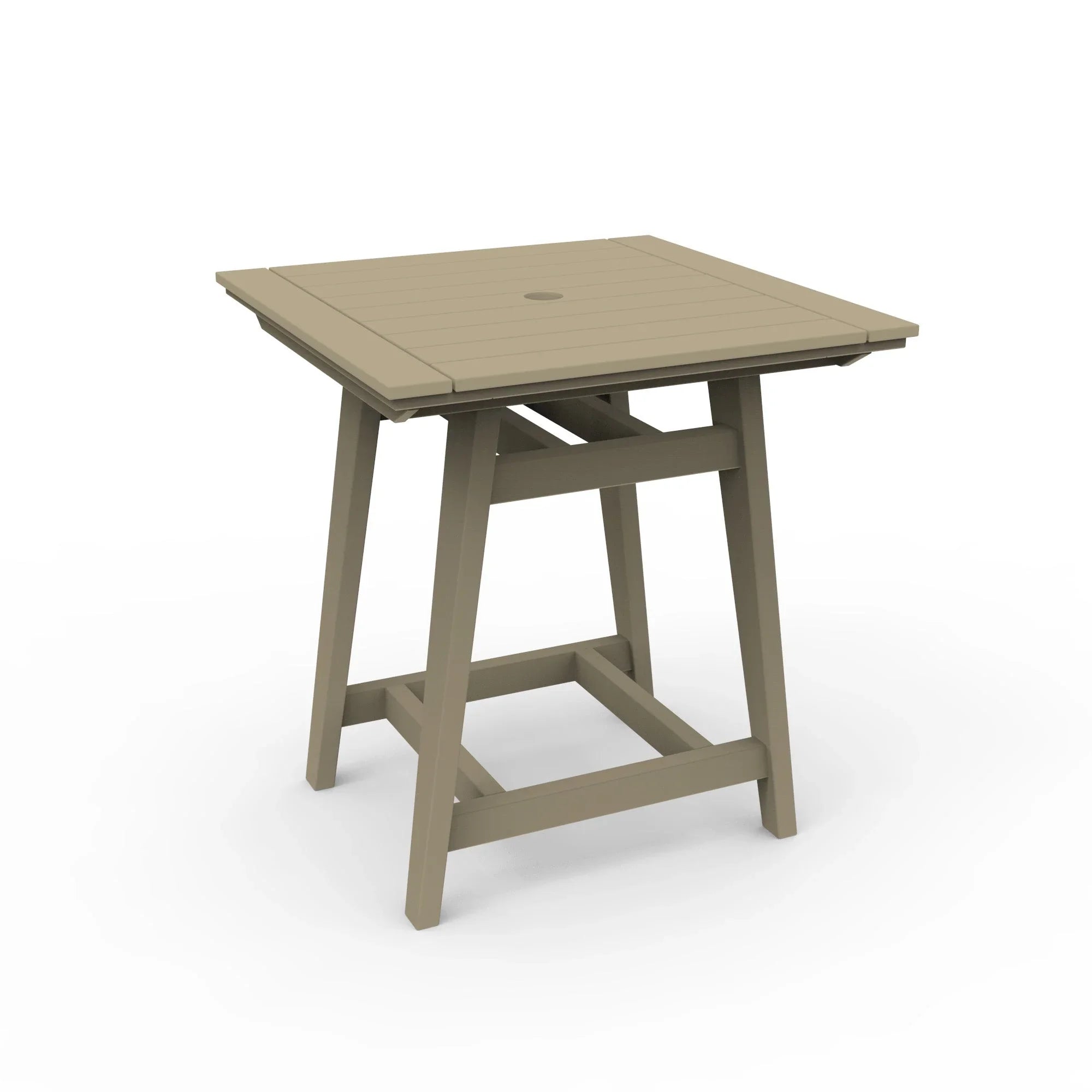 Seaside Casual MAD 33" x 33" Square Balcony Table with Umbrella Hole