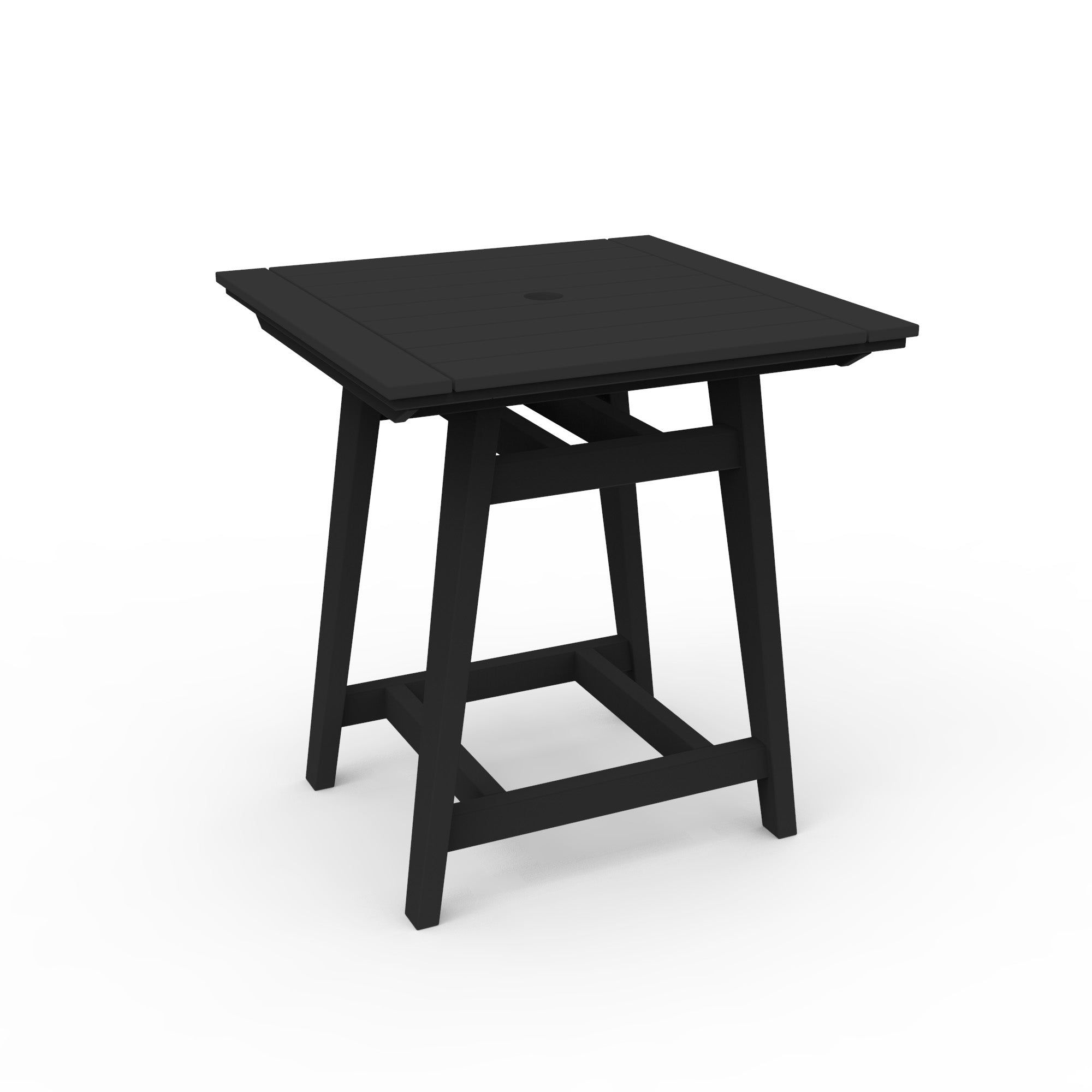 Seaside Casual MAD 33" x 33" Square Balcony Table with Umbrella Hole