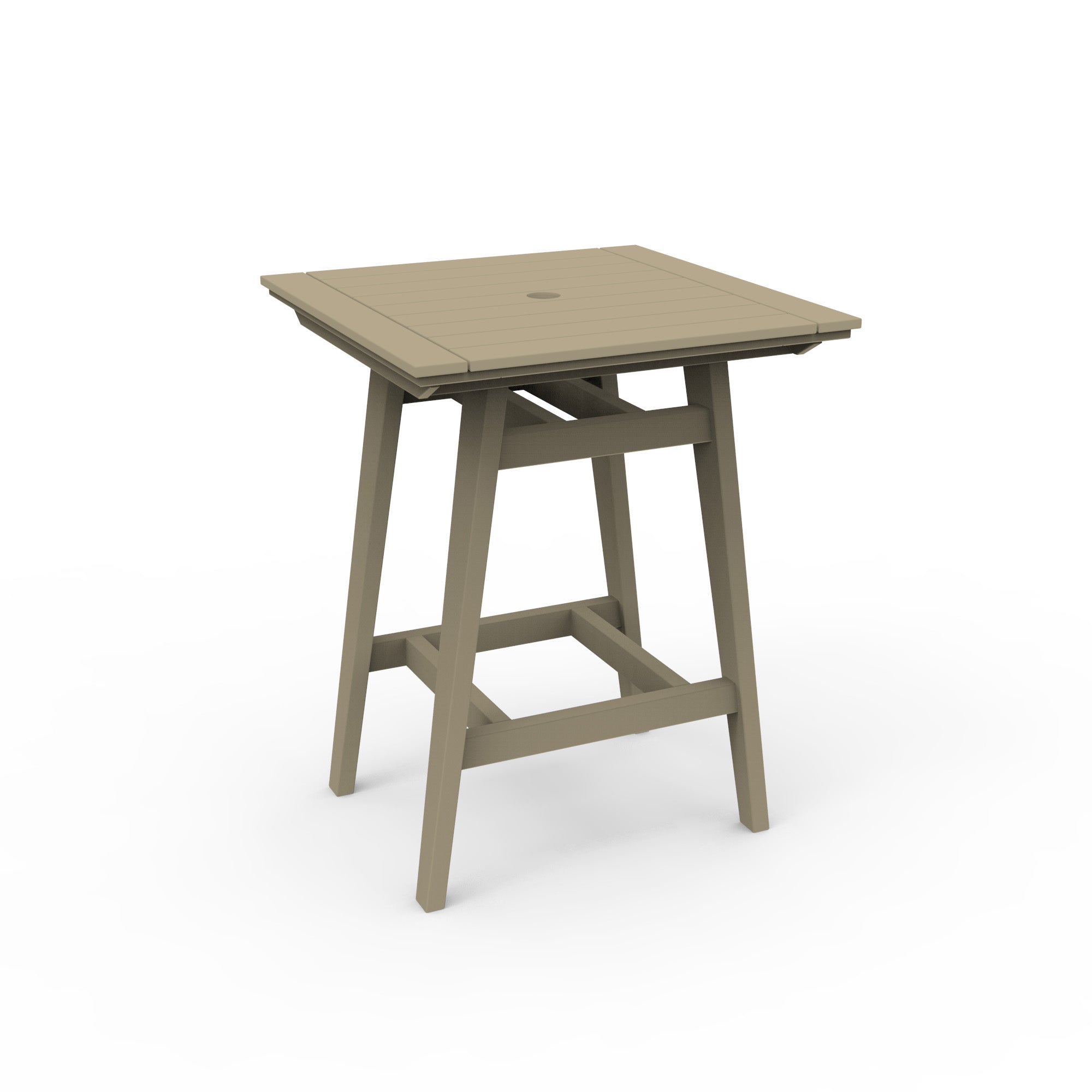 Seaside Casual MAD 33" x 33" Square Bar Table with Umbrella Hole