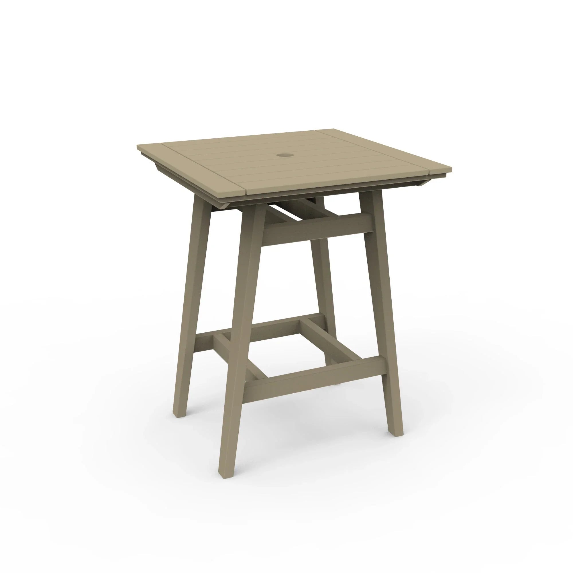 Seaside Casual MAD 33" x 33" Square Bar Table with Umbrella Hole