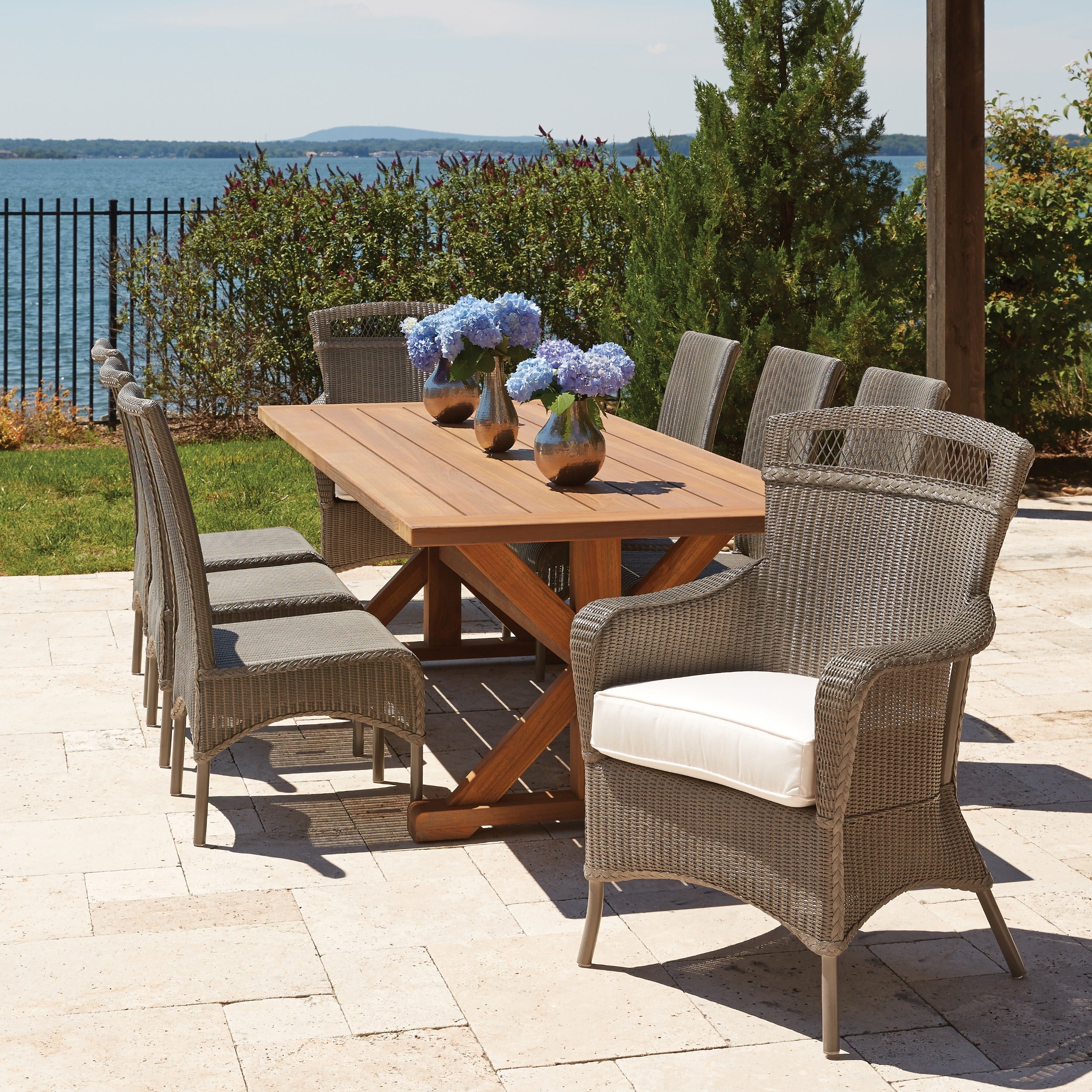 Lloyd Flanders Teak Rectangular Dining Table