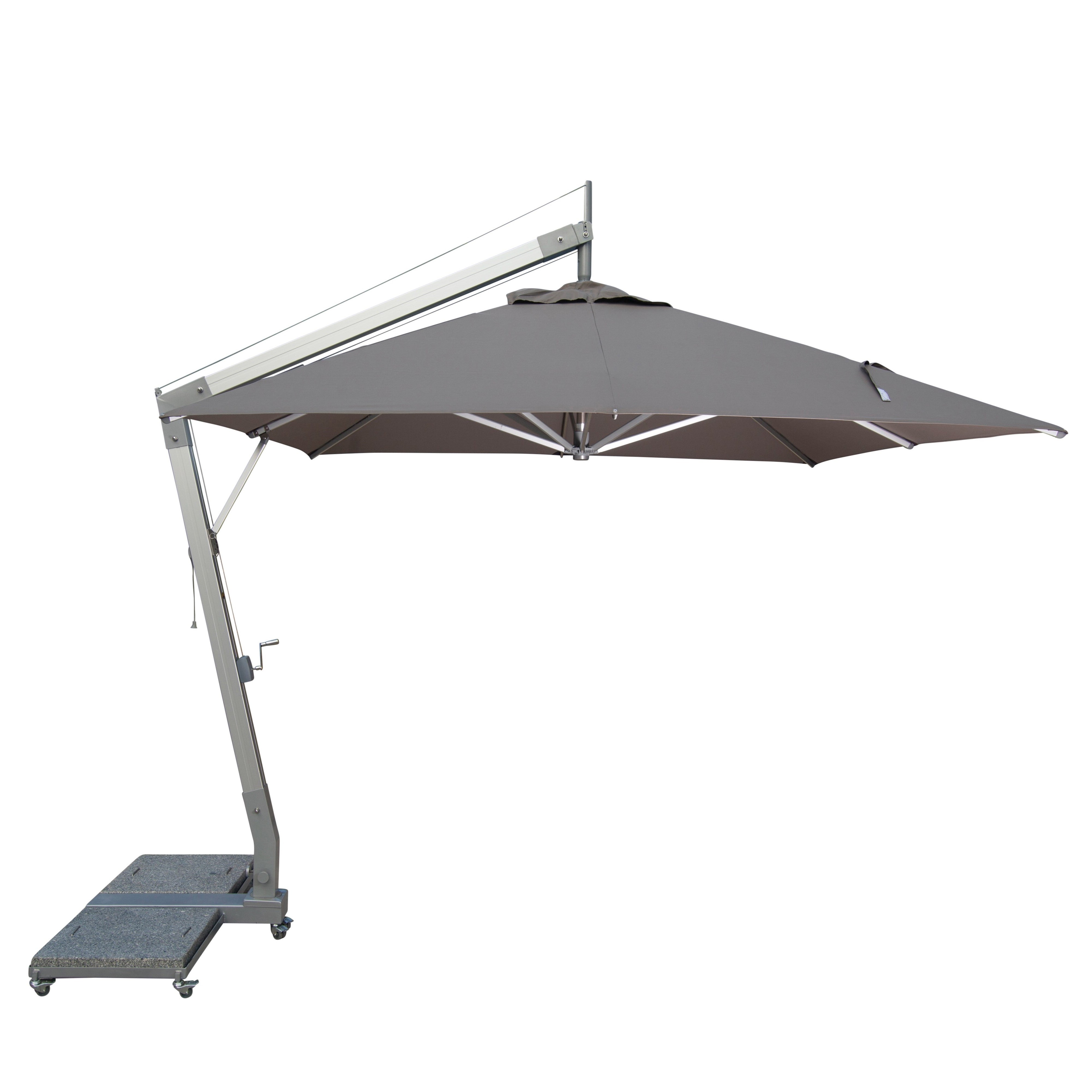 Hurricane 10' Square Aluminum Cantilever Umbrella
