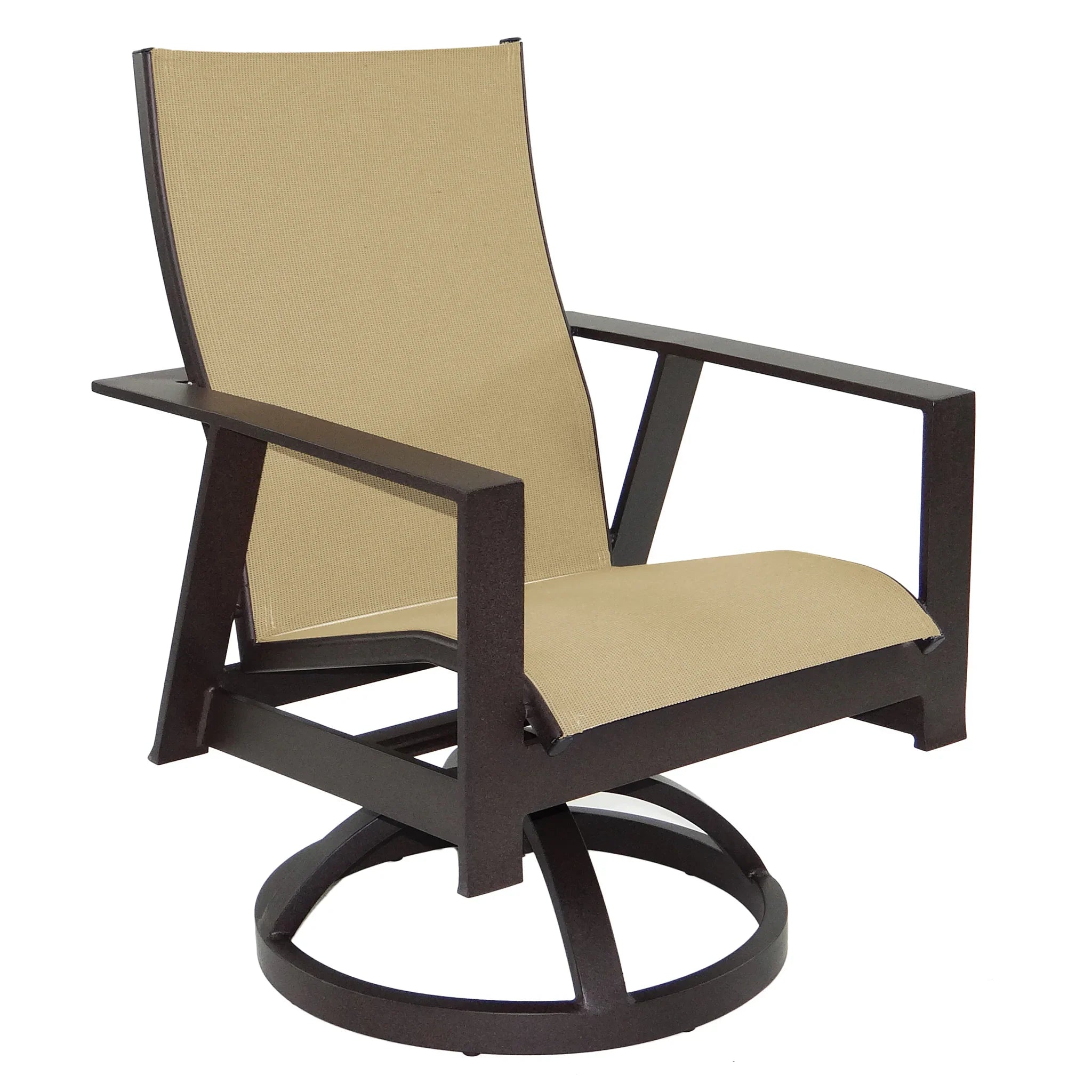 Trento Padded Sling Dining Swivel Rocker 3178P by Castelle