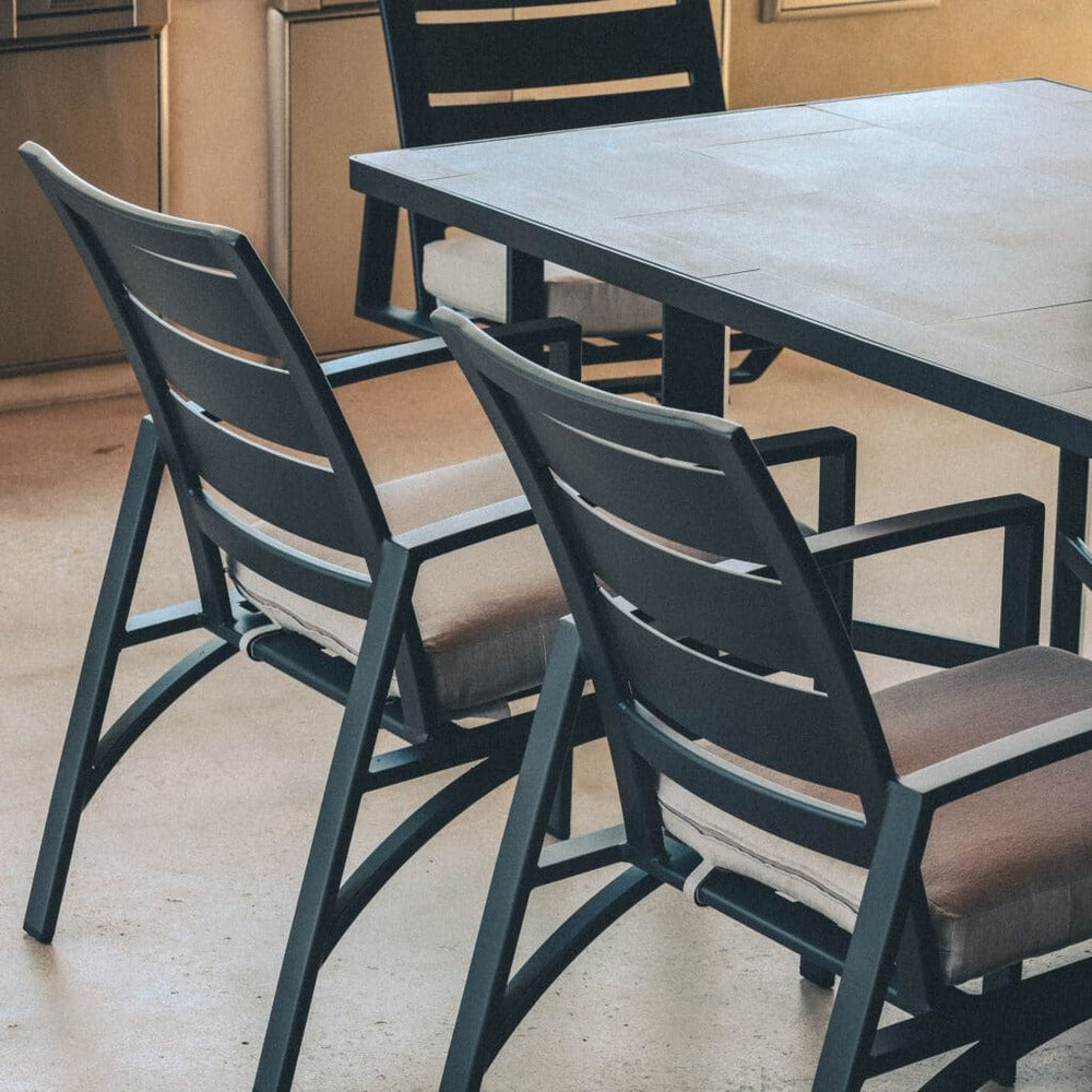 Arc Cushioned Dining Arm Chair