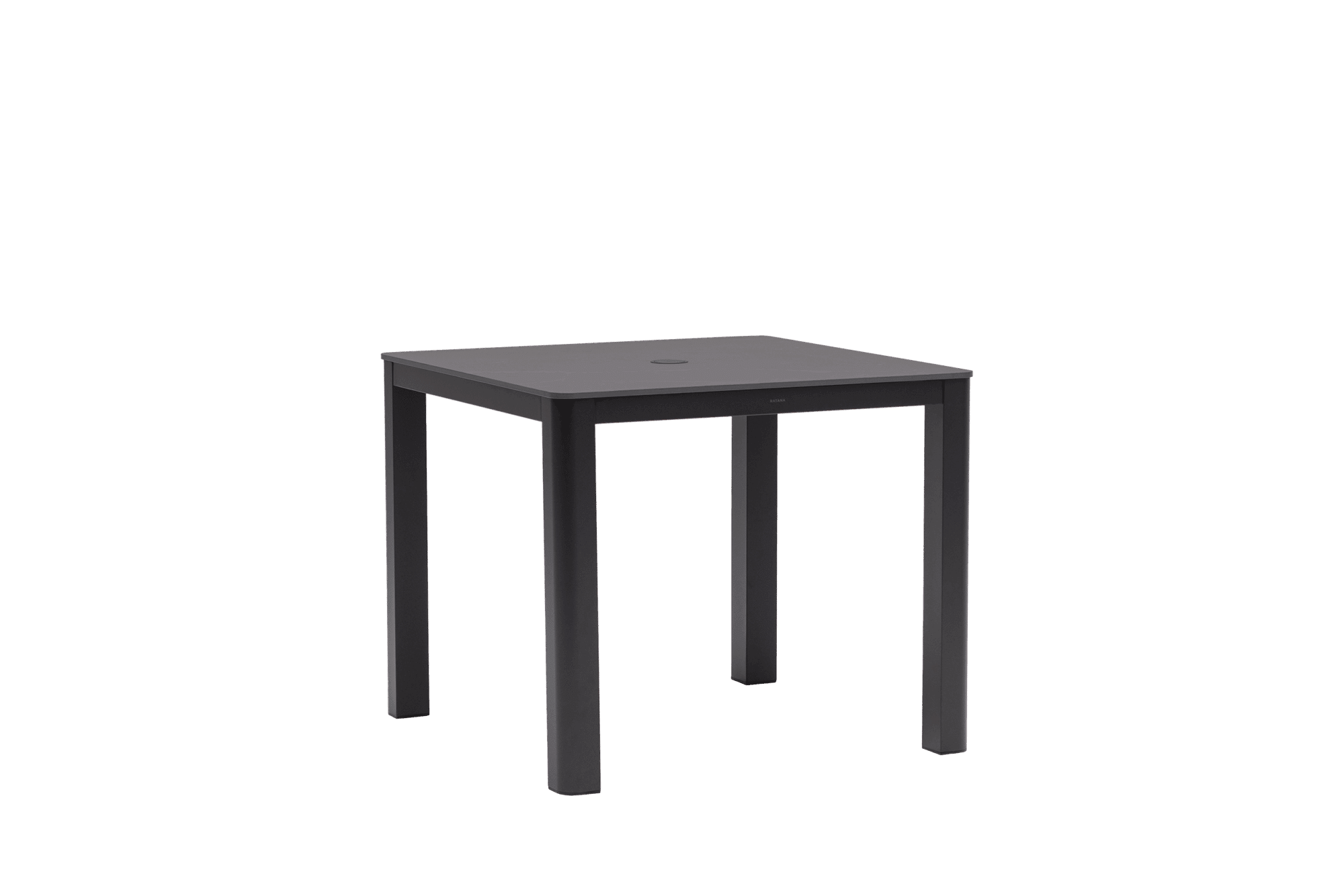 New Miami Lakes Hampshire 35" Square Dining Table with Umbrella Hole - Pietra Grey/Diva Night