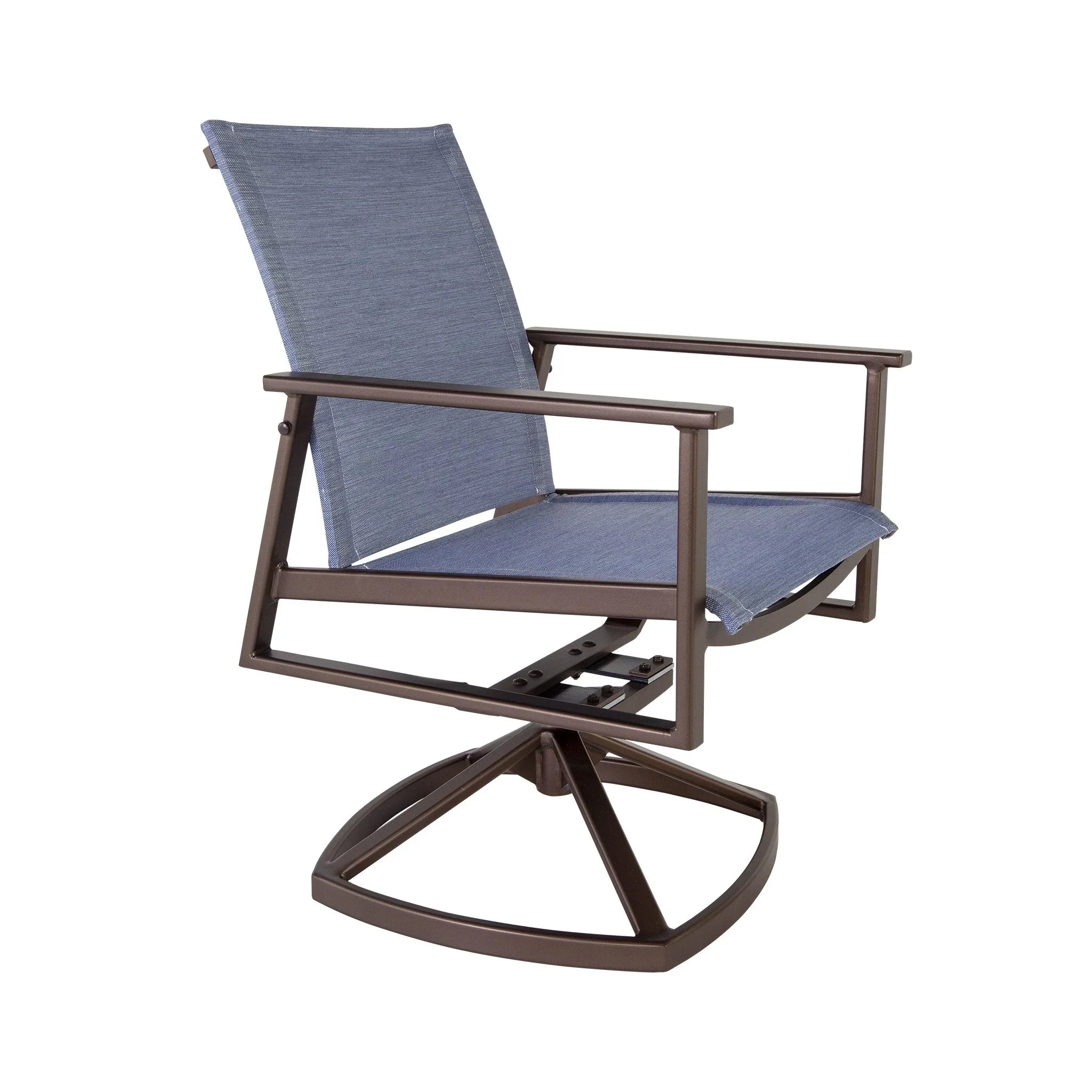 Marin Sling Swivel Rocker Dining Arm Chair