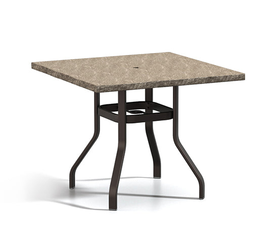 Slate 42" Square Balcony Table 3742SBSL by Homecrest (Optional Umbrella Hole)