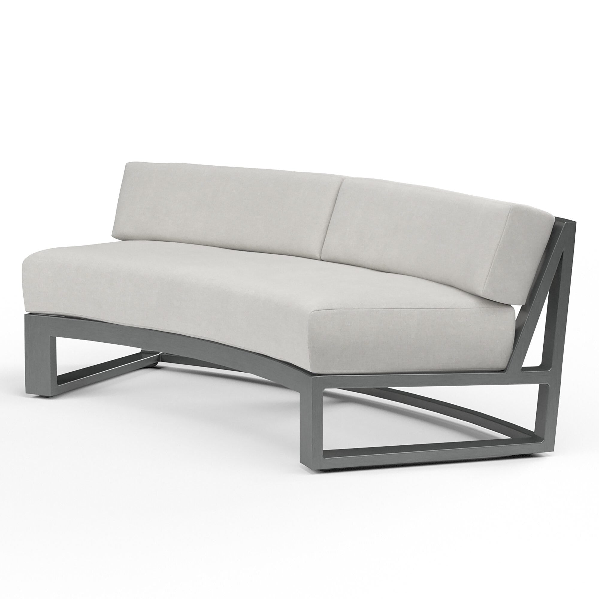 Sunset West Redondo Aluminum Curved Sofa Section
