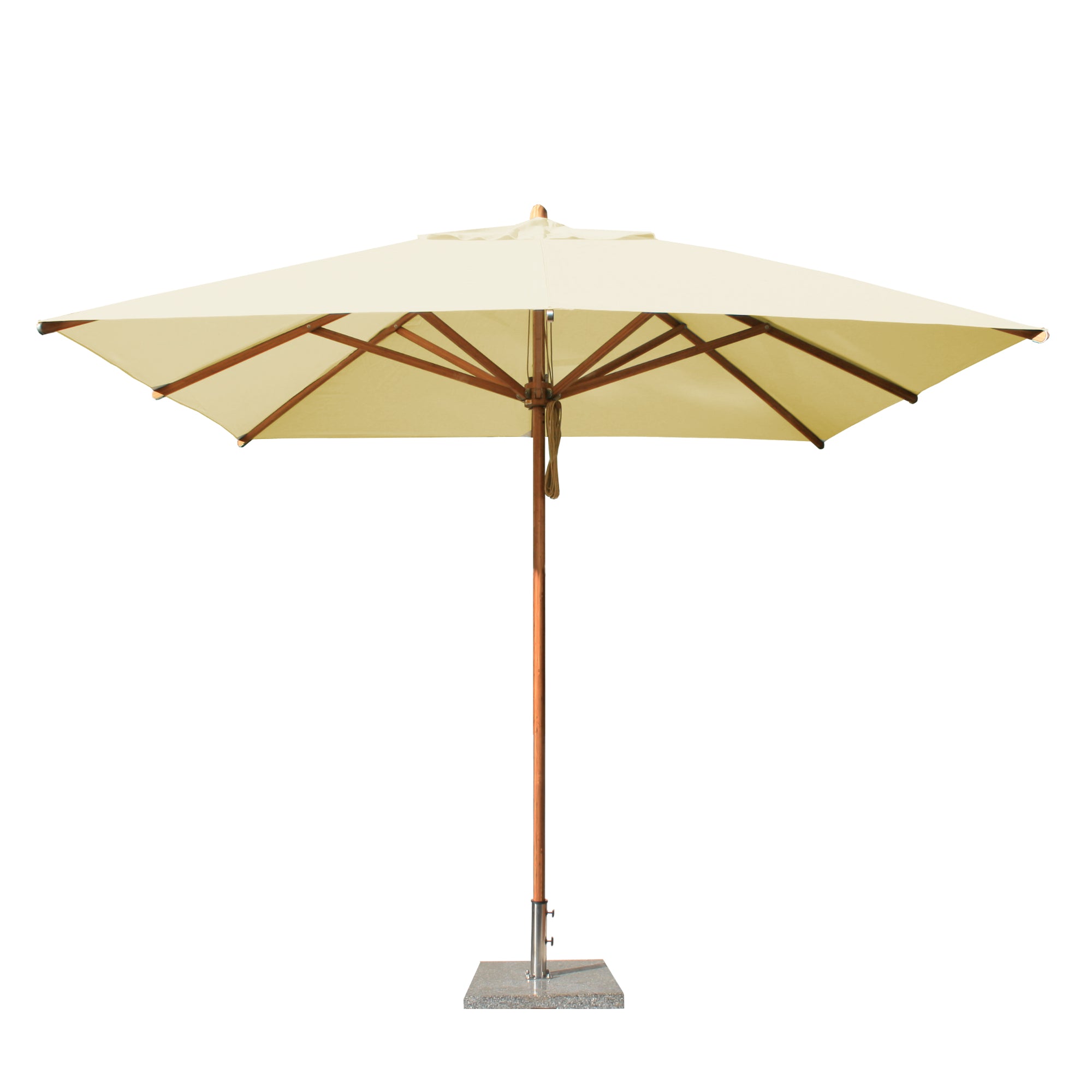 Levante 10' Square Bamboo Market Umbrella