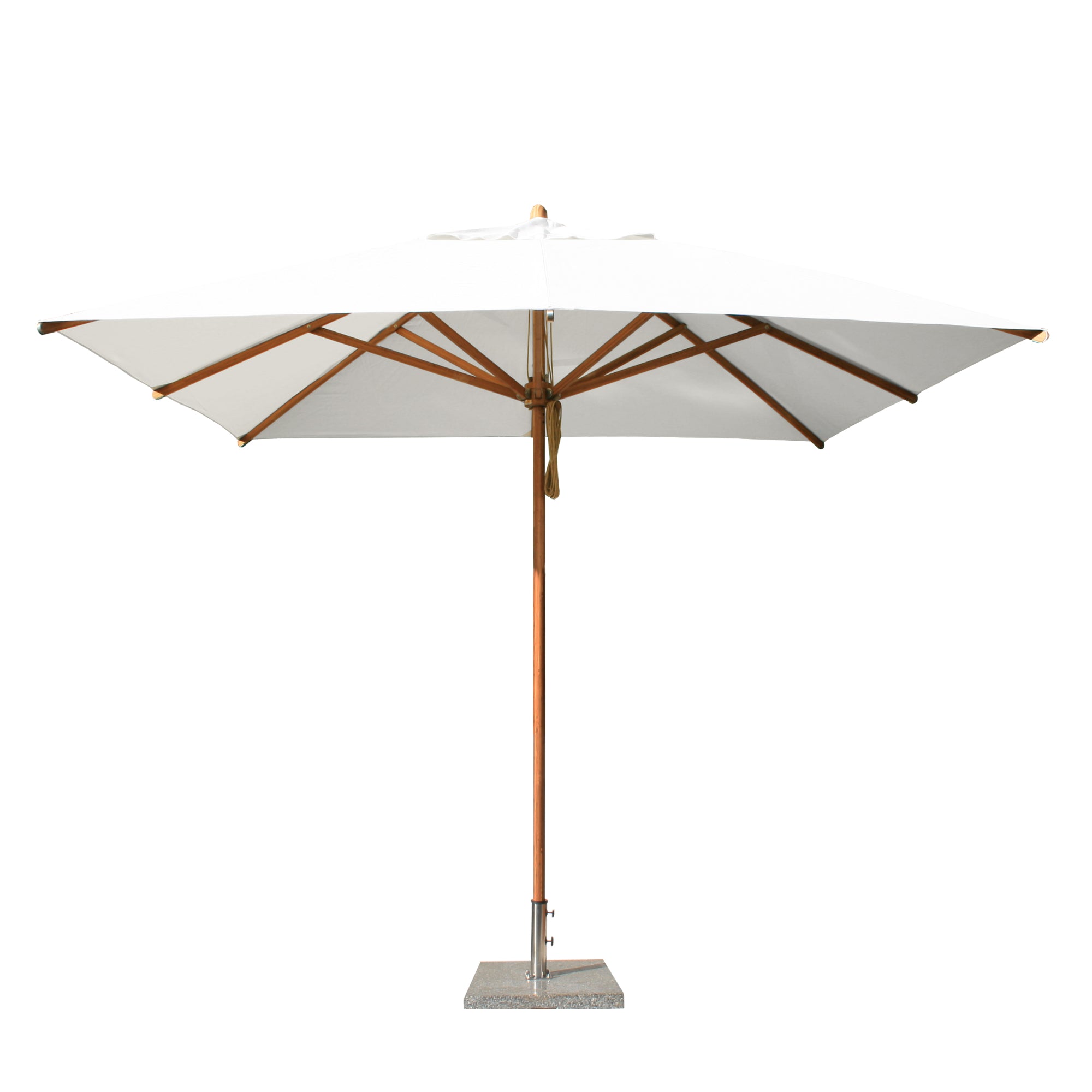 Levante 10' Square Bamboo Market Umbrella
