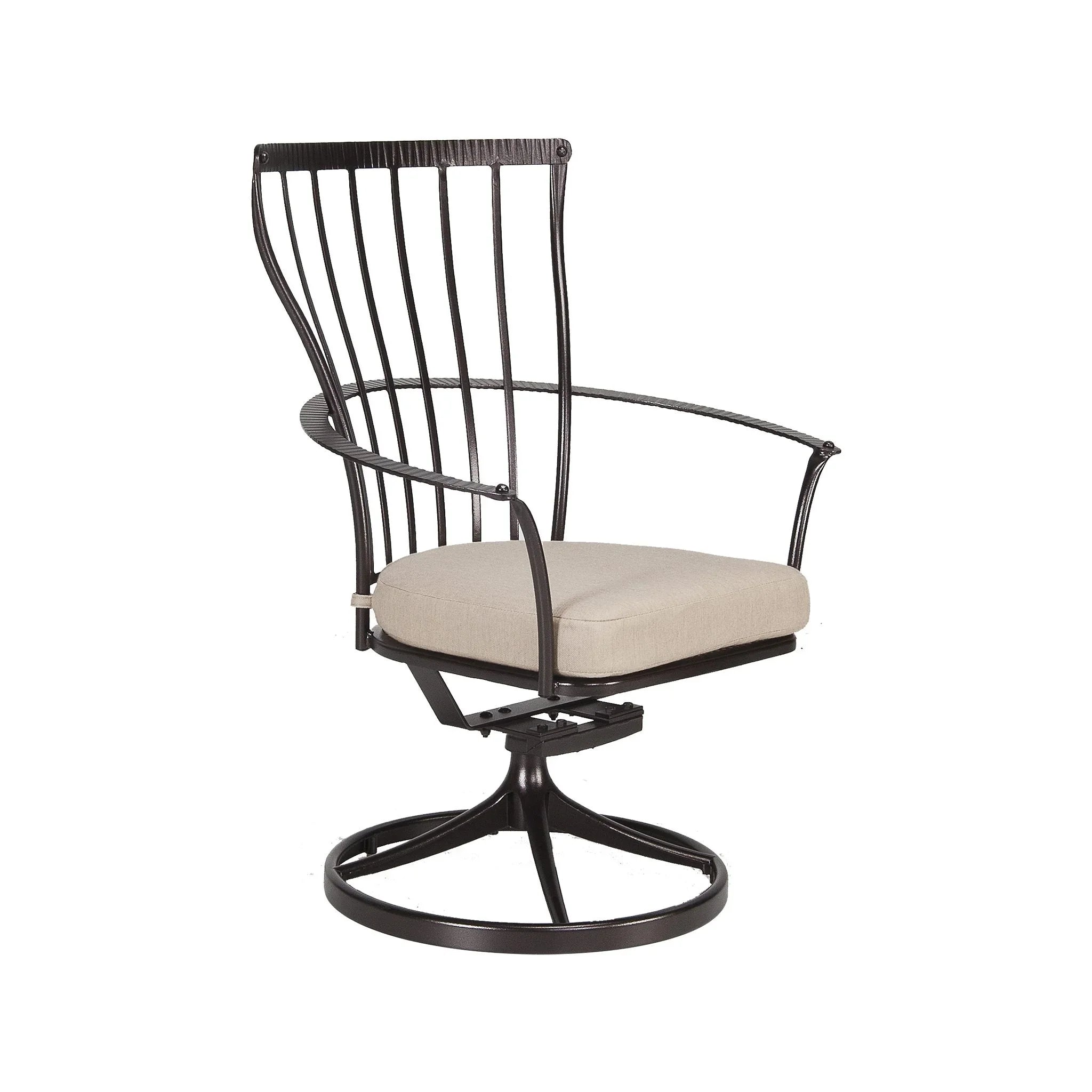 Monterra Cushioned Swivel Dining Arm Chair