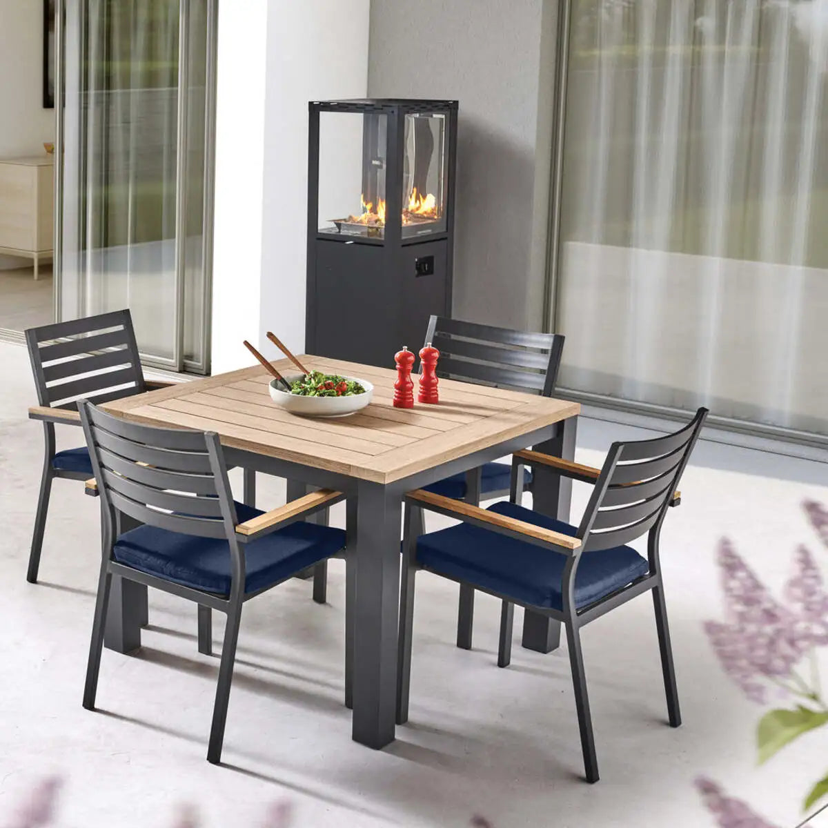 40-inch Elba Dining Table With Teak Top