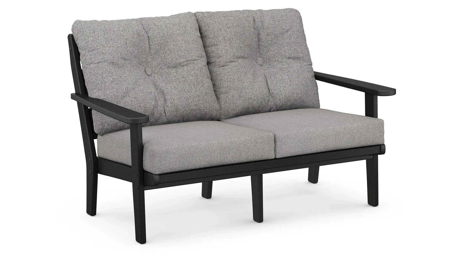 Lakeside Deep Seating Loveseat Settee - Black
